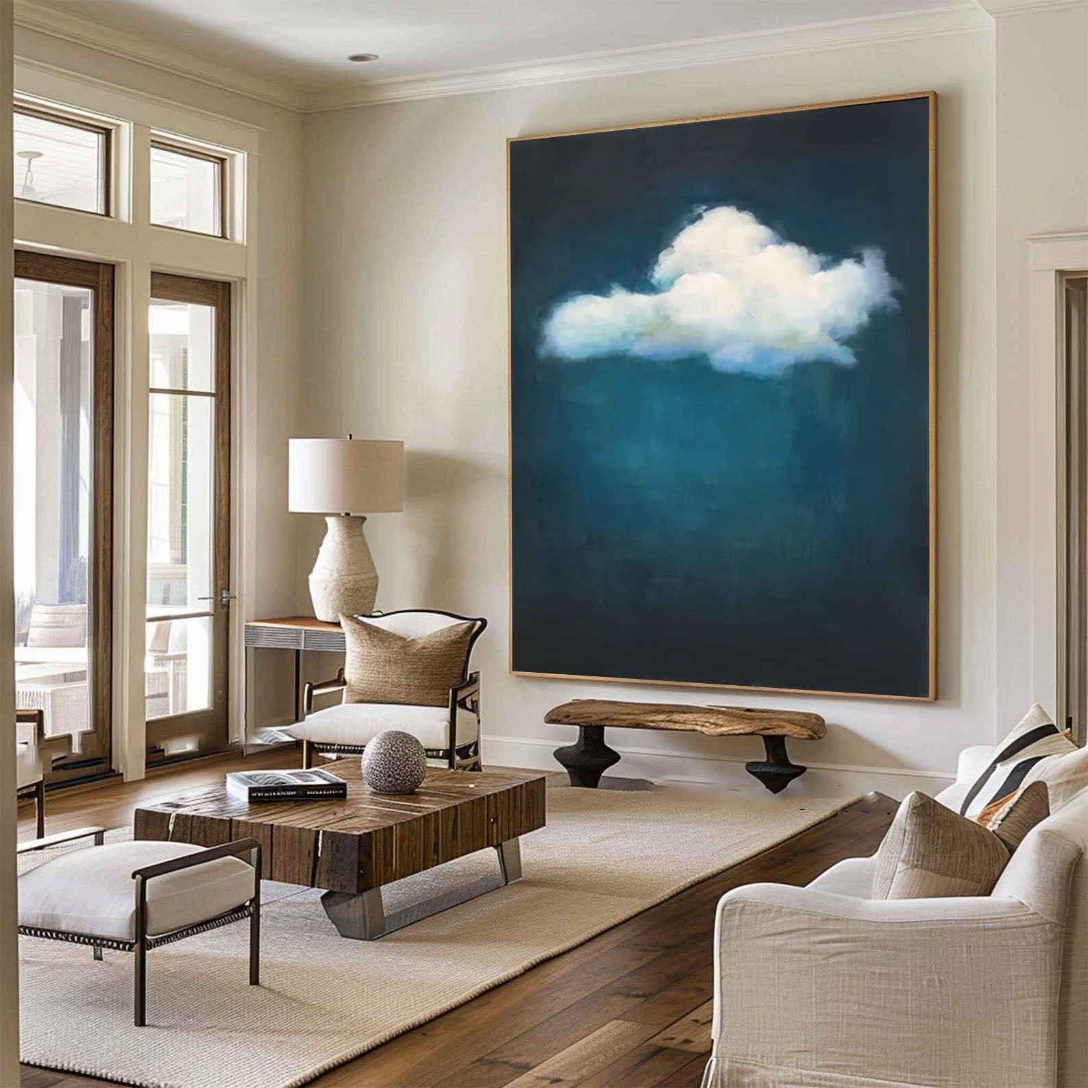 Cloud Drift: Blue Sky Art