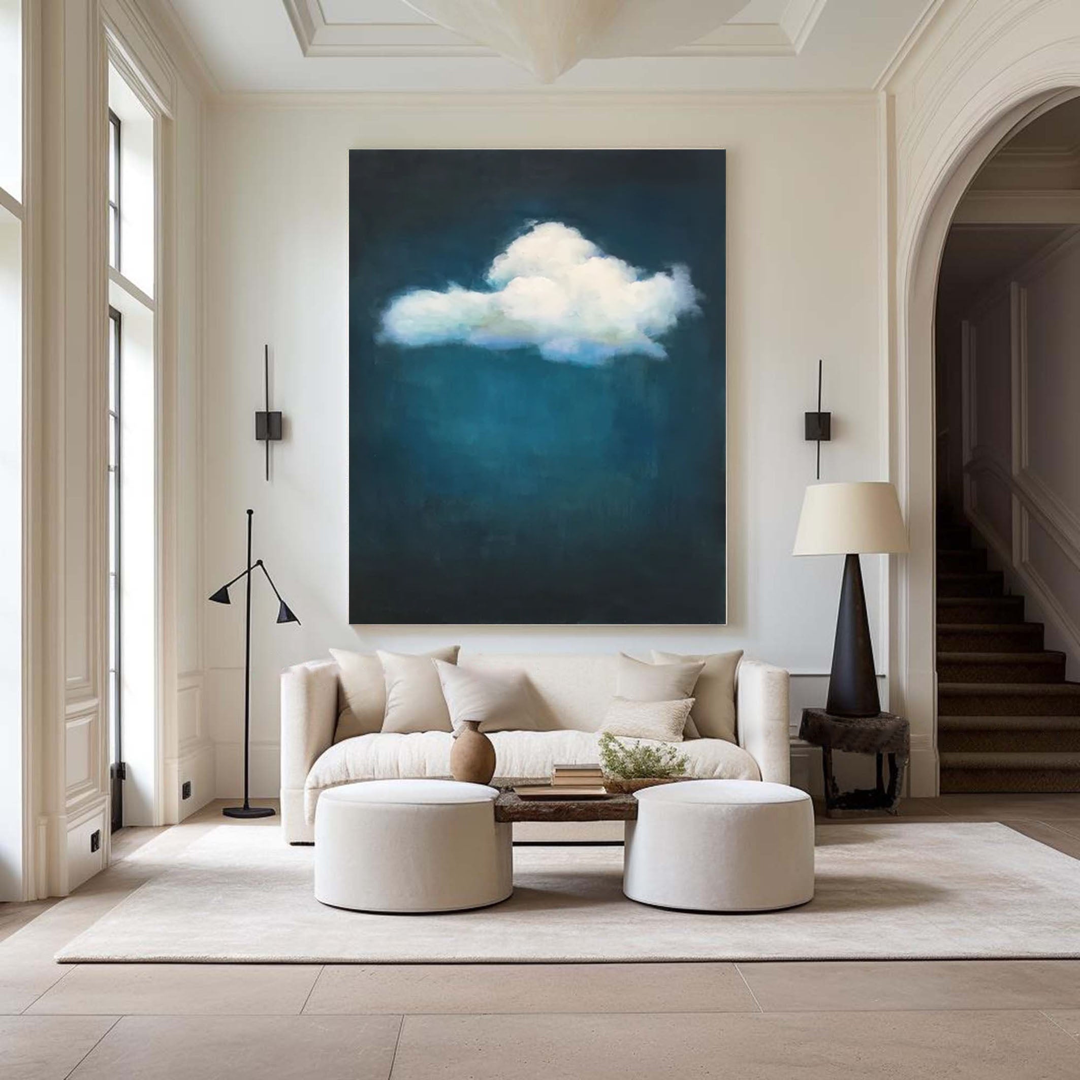 Cloud Drift: Blue Sky Art