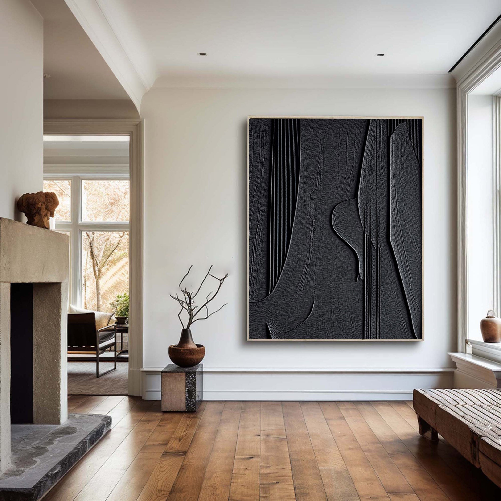 Black Minimalist Painting #BM 005