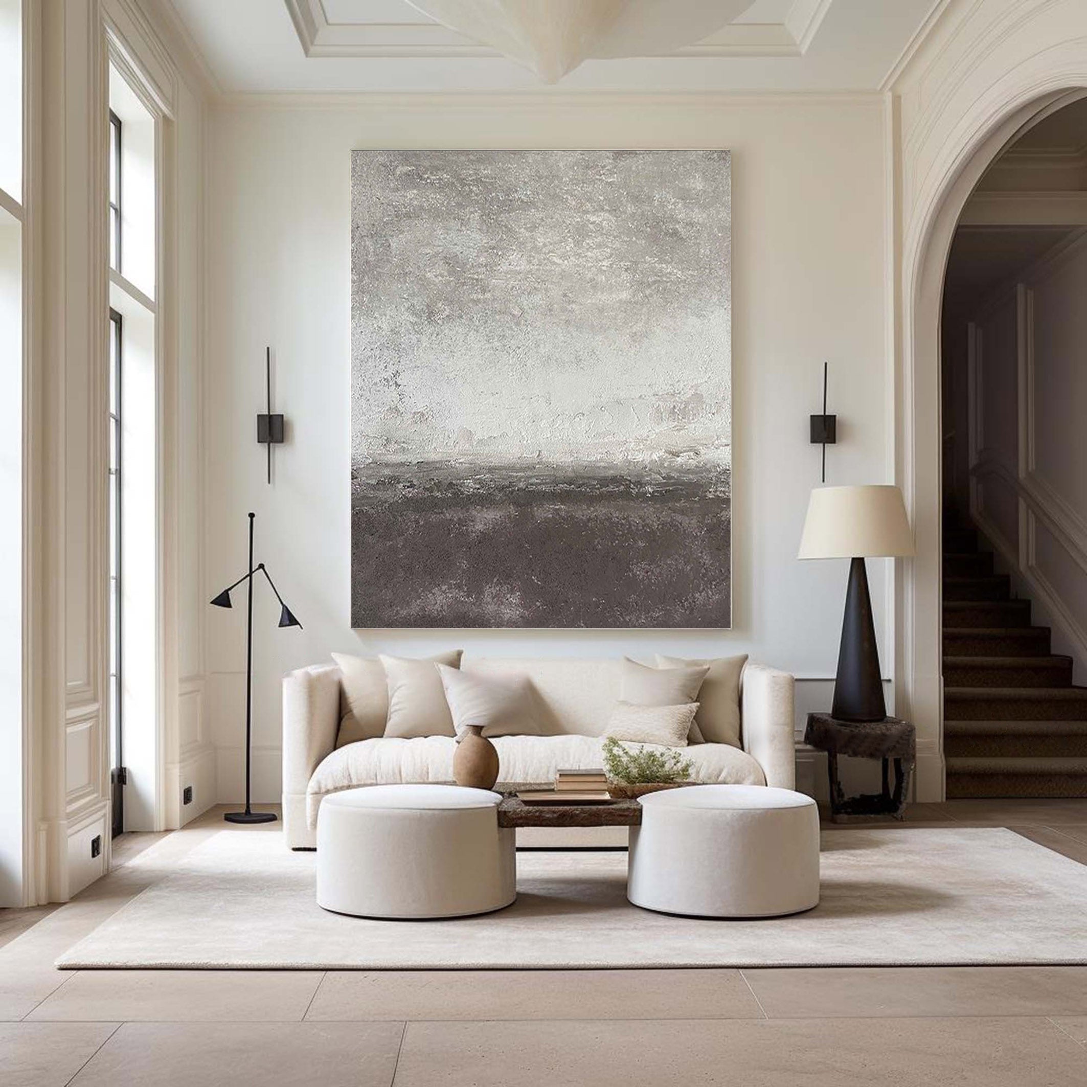 Whispers of Gray: Abstract Serenity