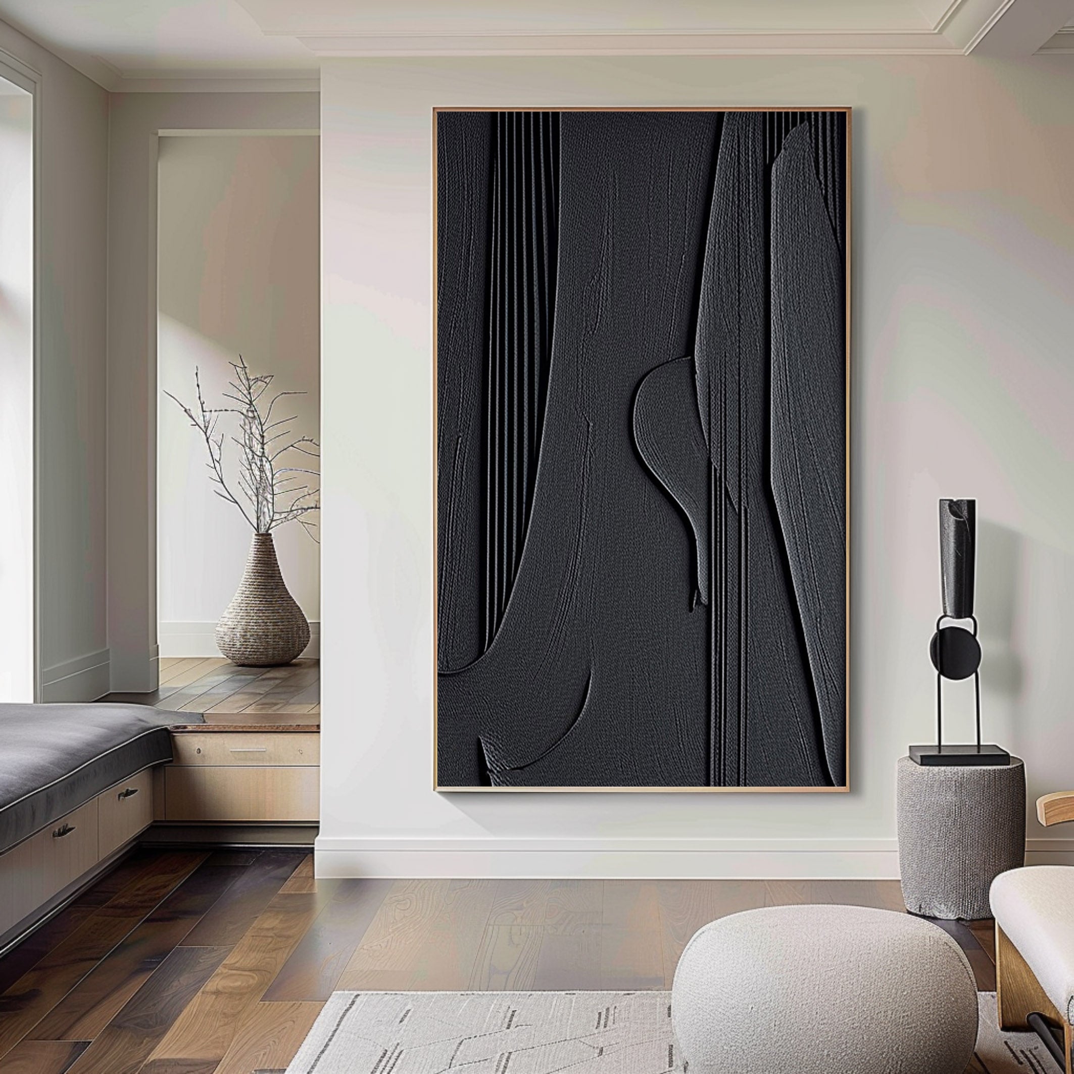 Black Minimalist Painting #BM 005