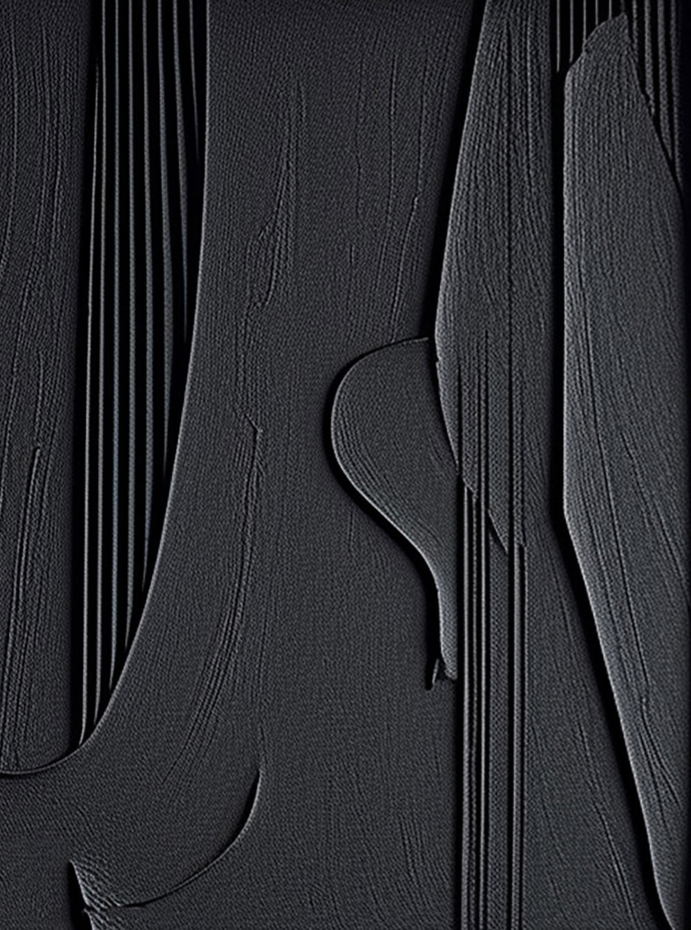 Black Minimalist Painting #BM 005