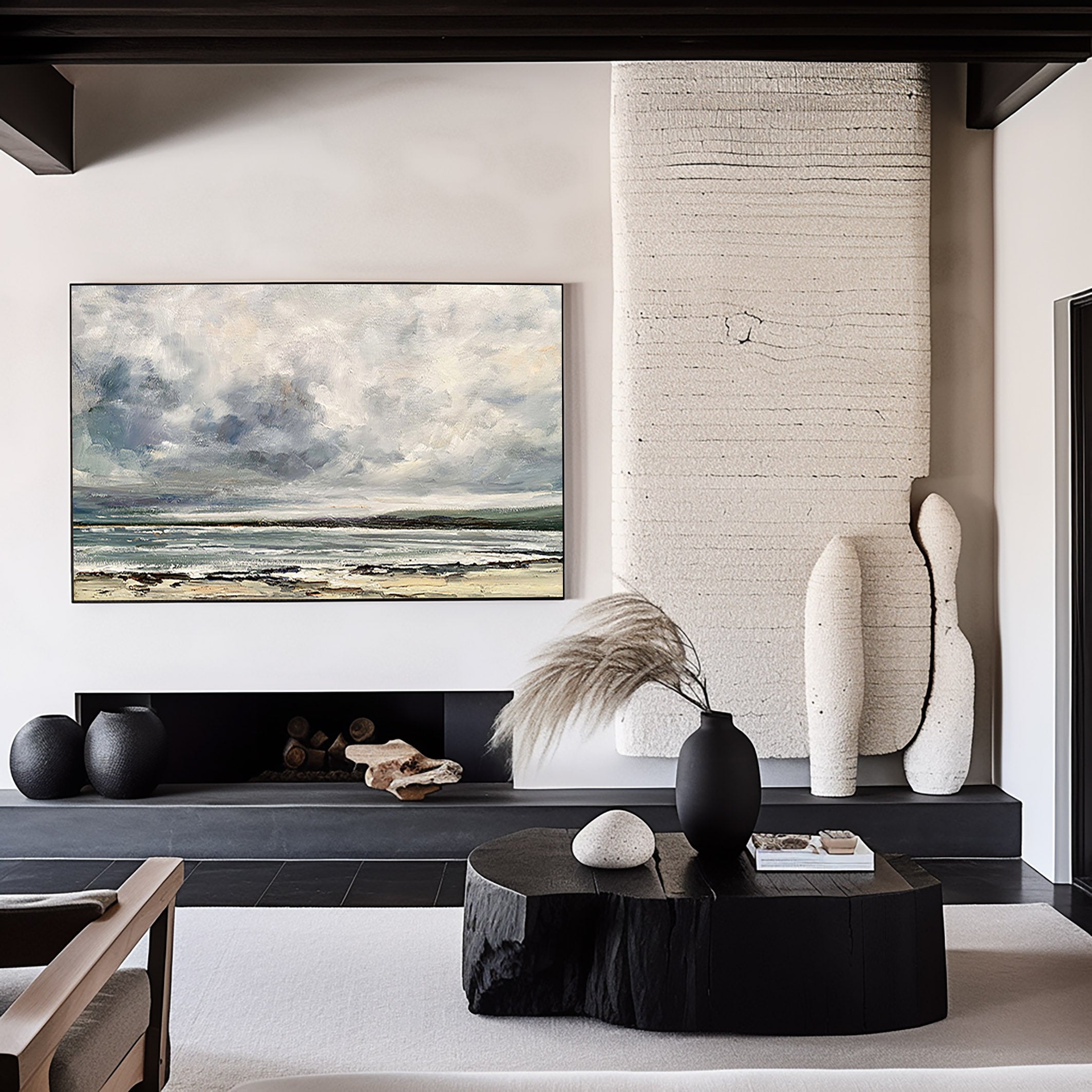 Stormy Coast: Textured Seascape