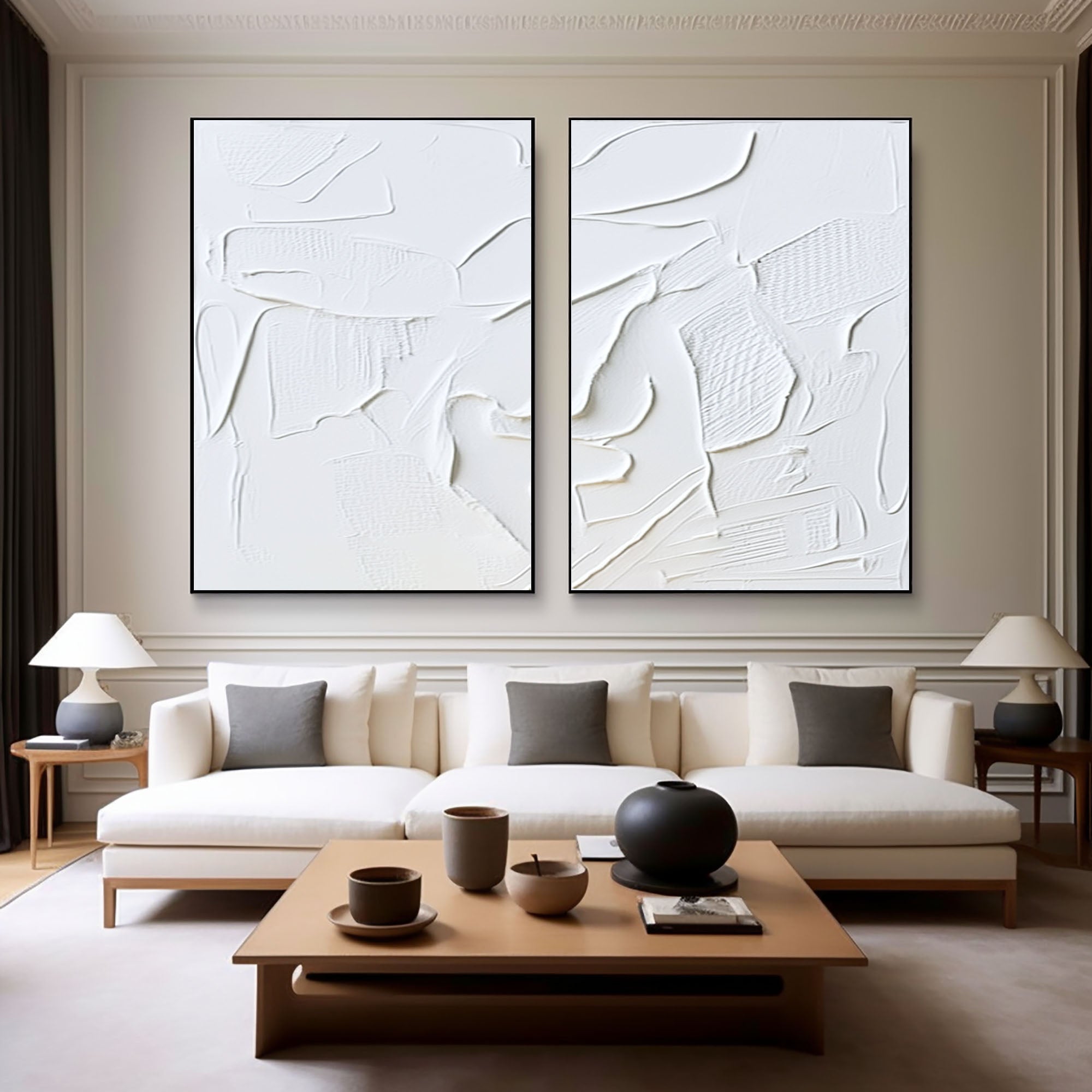 Minimalist Relief Wall Art - Sculpted Silence