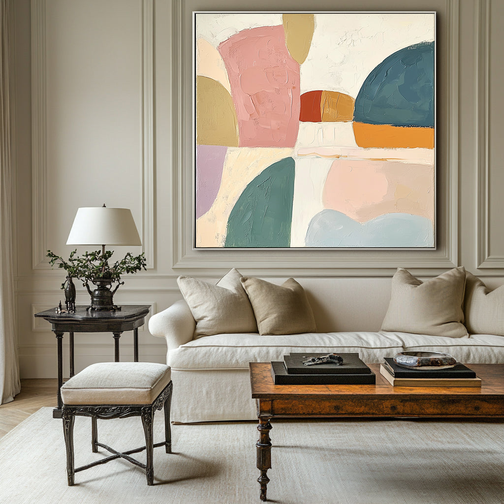 Colorland Geometry - Color Block Abstract Canvas – Modern Minimalist Wall Art