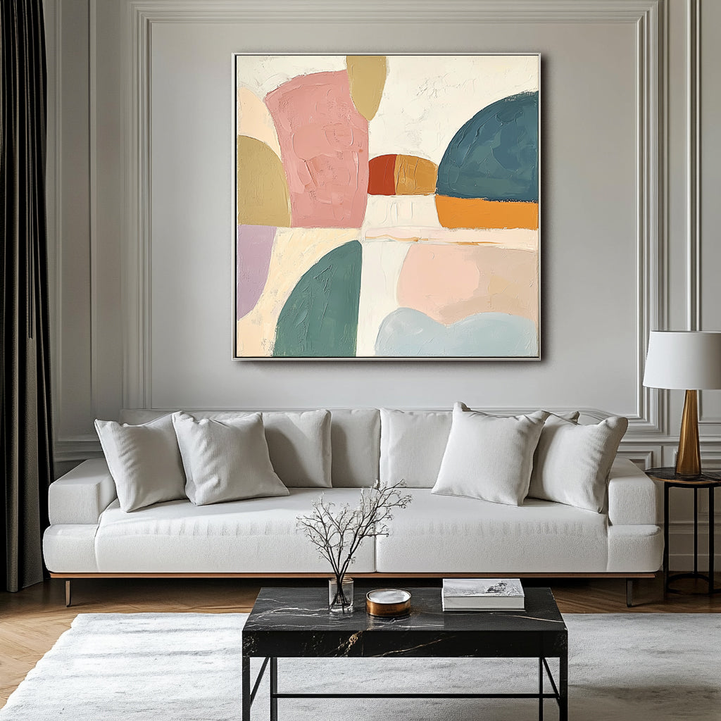 Colorland Geometry - Color Block Abstract Canvas – Modern Minimalist Wall Art