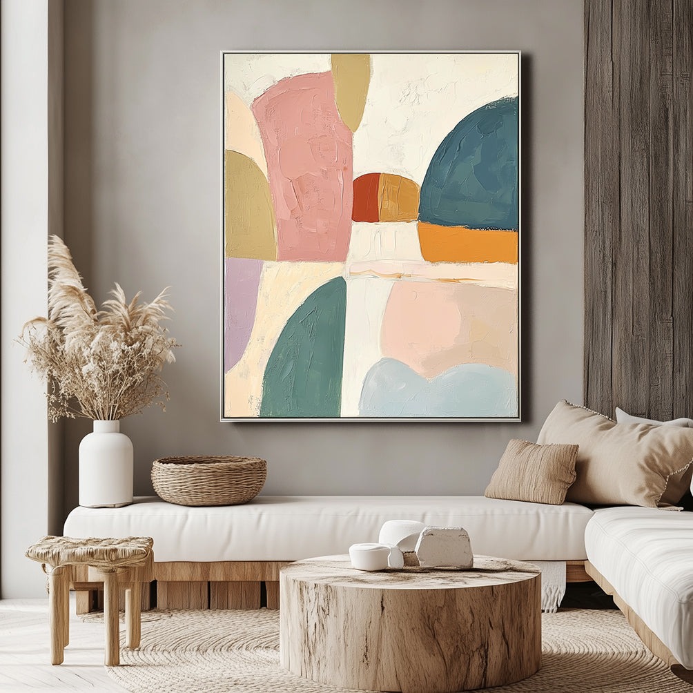 Colorland Geometry - Color Block Abstract Canvas – Modern Minimalist Wall Art