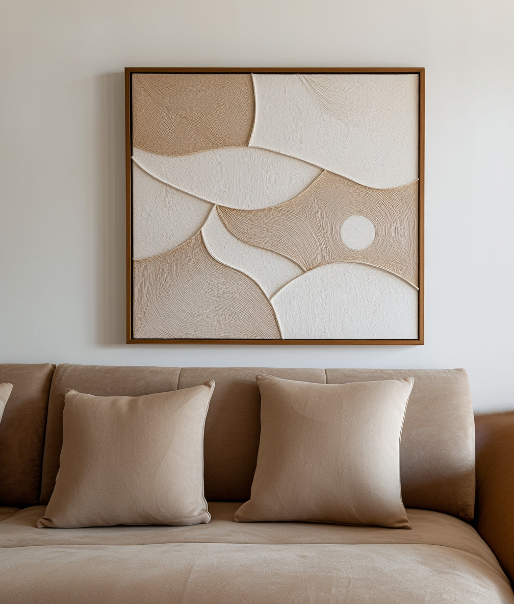 Dust and Light - Textured Neutral Abstract Wall Art – Minimalist Canvas Decor
