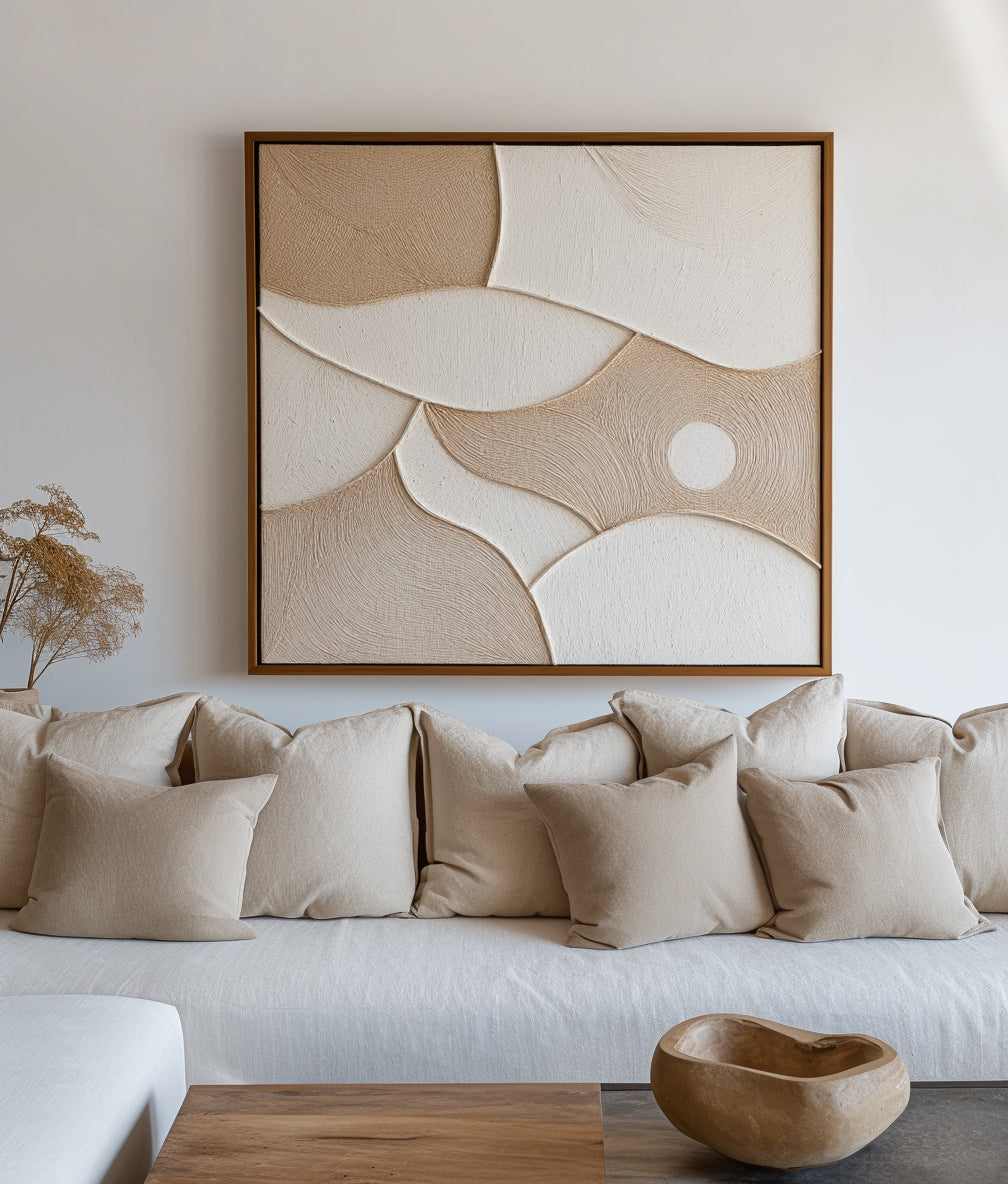 Dust and Light - Textured Neutral Abstract Wall Art – Minimalist Canvas Decor