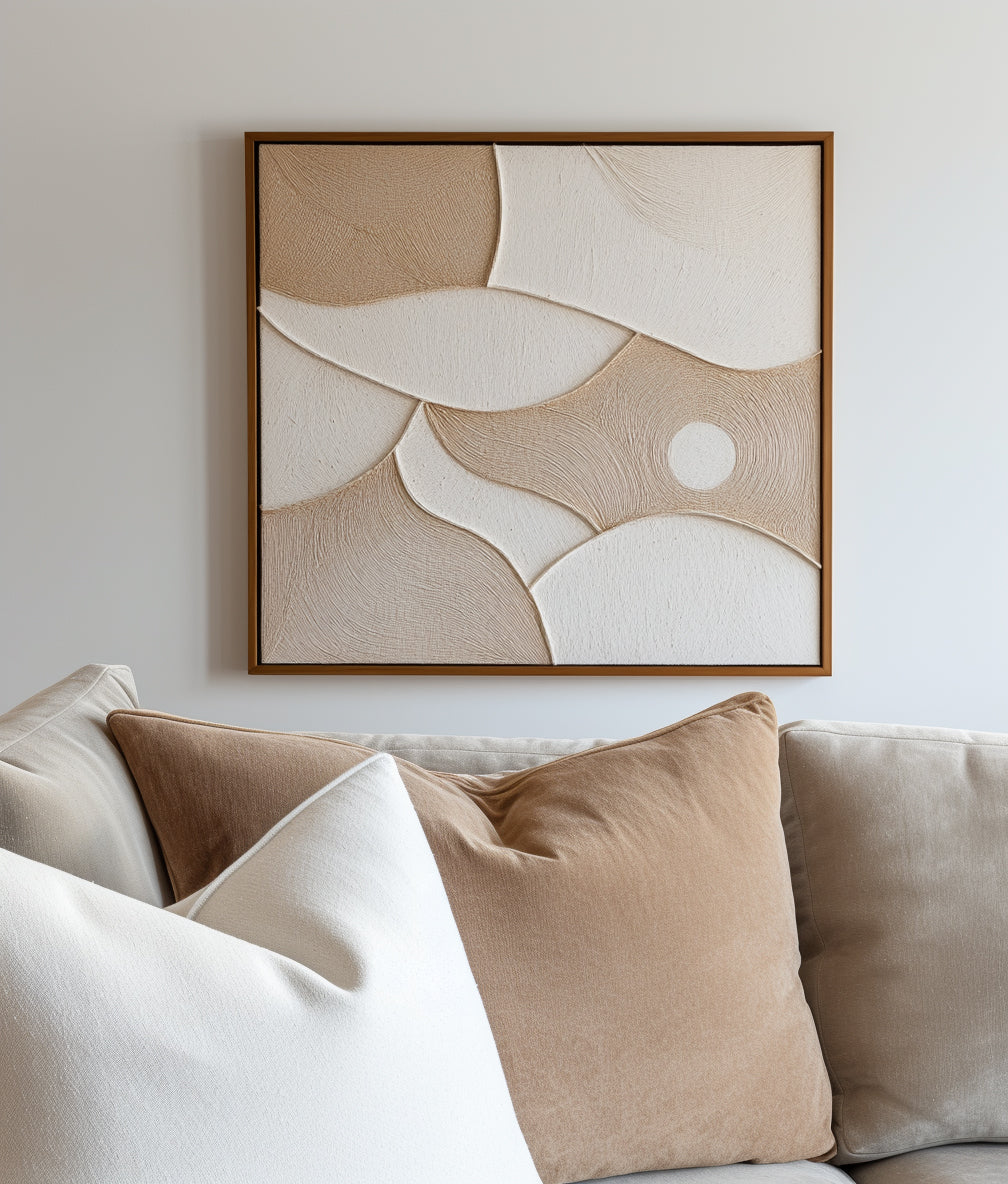 Dust and Light - Textured Neutral Abstract Wall Art – Minimalist Canvas Decor