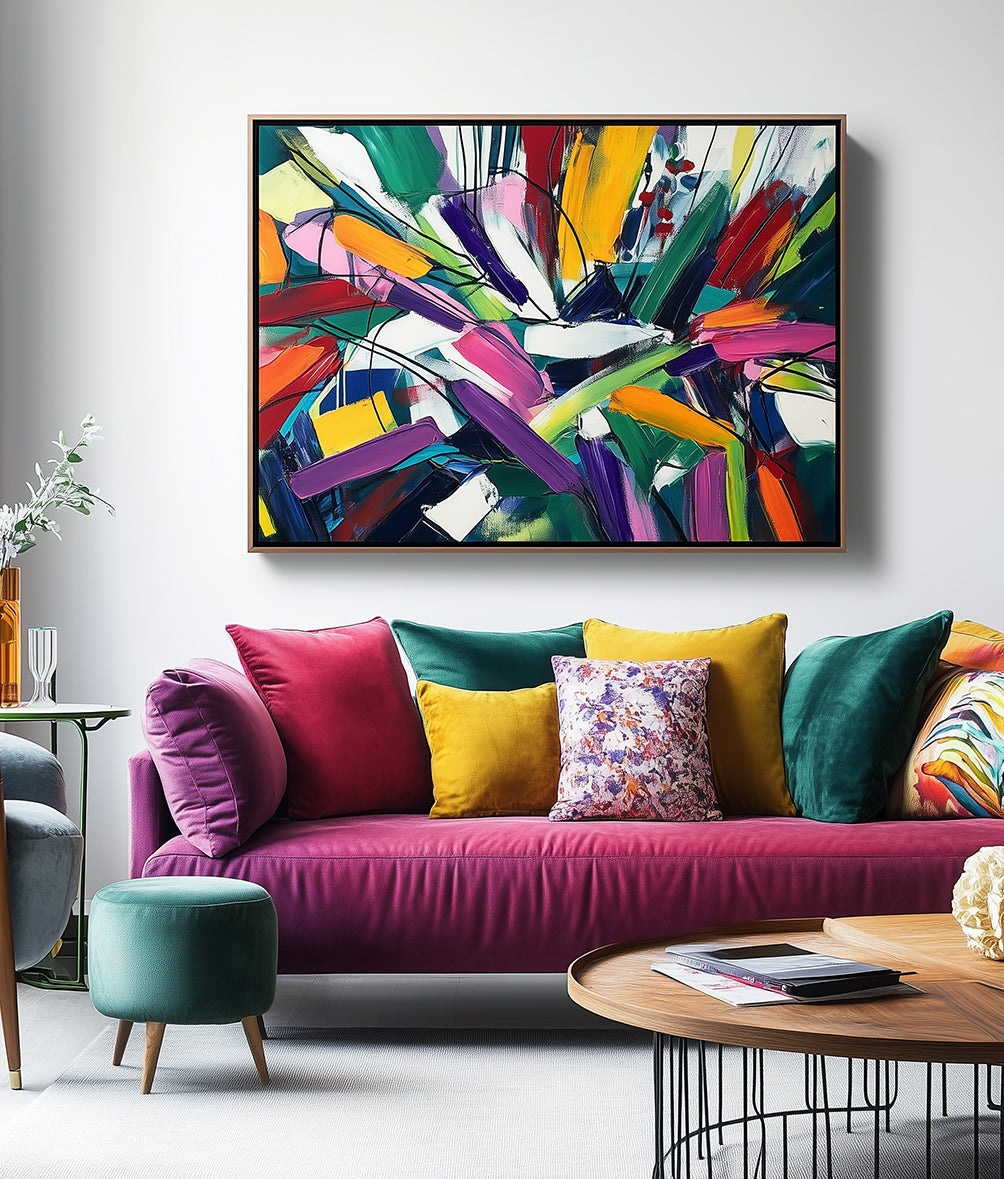 Bold Abstract Wall Art – Colorful Modern Canvas for Living Room