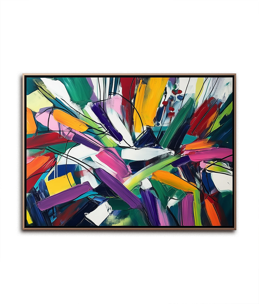 Bold Abstract Wall Art – Colorful Modern Canvas for Living Room