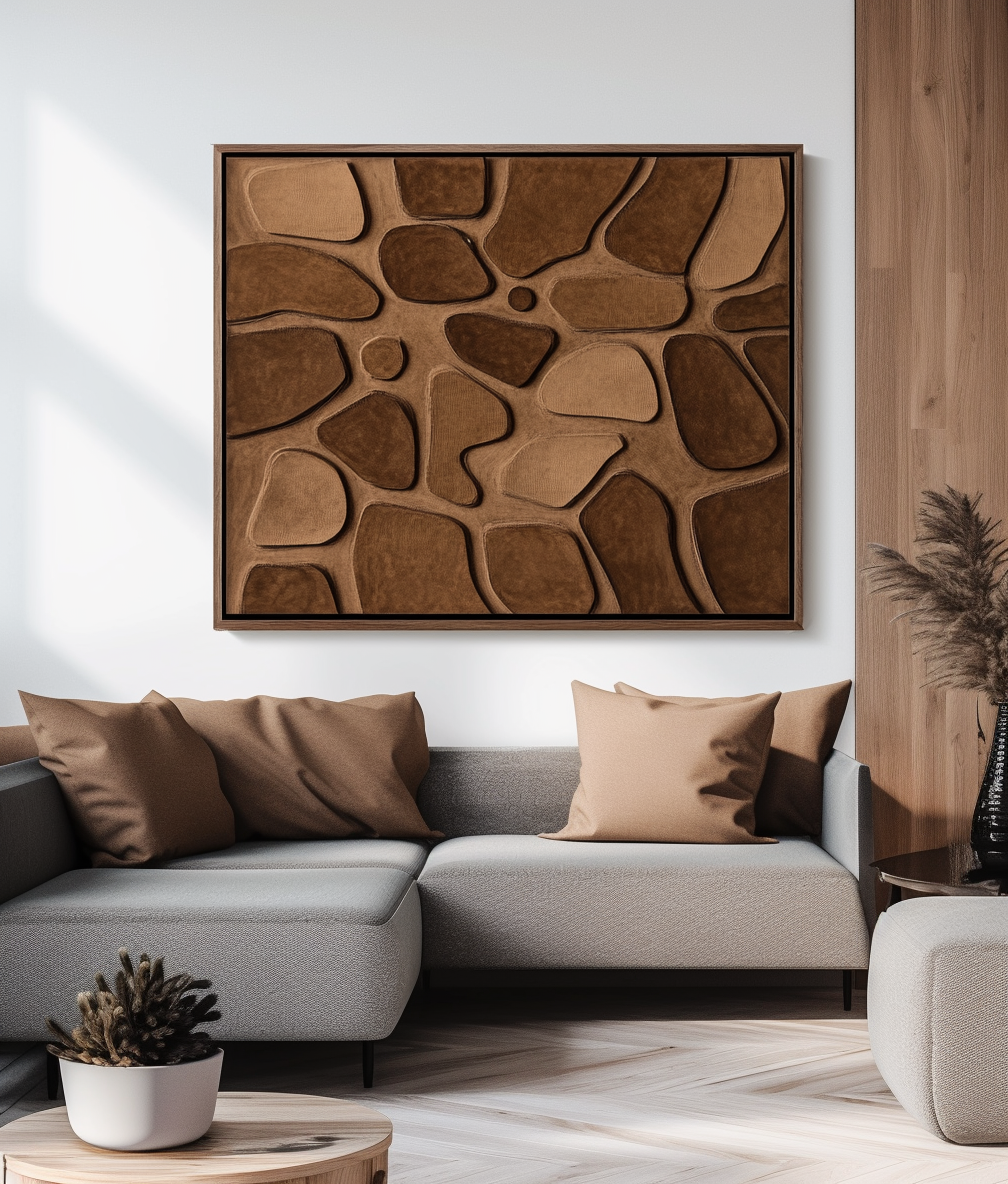 Stoneform – Organic 3D Textured Wall Art in Earth Tones