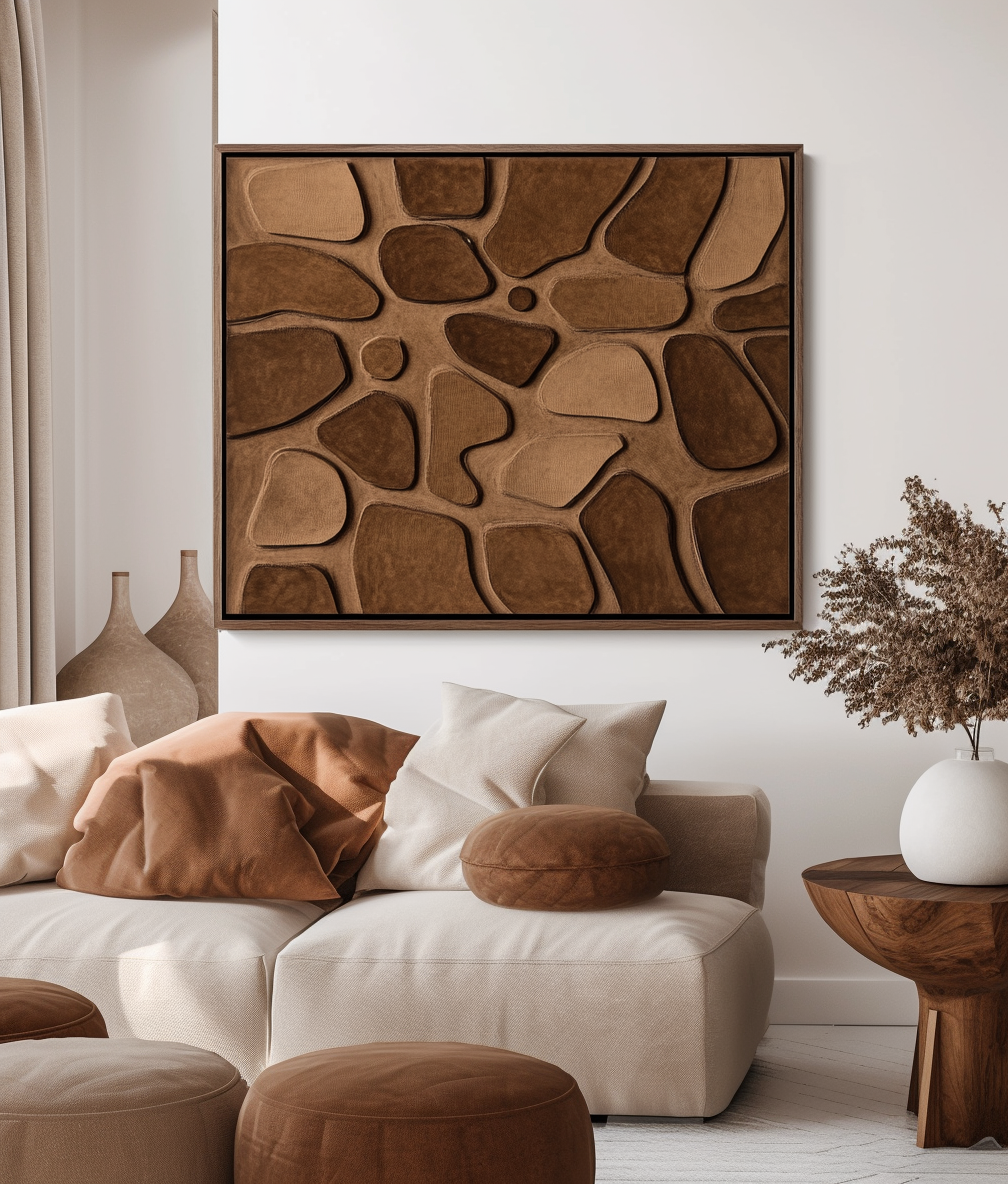 Stoneform – Organic 3D Textured Wall Art in Earth Tones