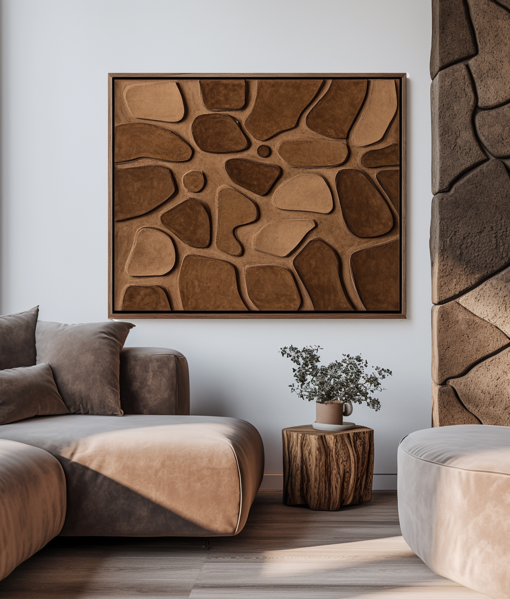 Stoneform – Organic 3D Textured Wall Art in Earth Tones