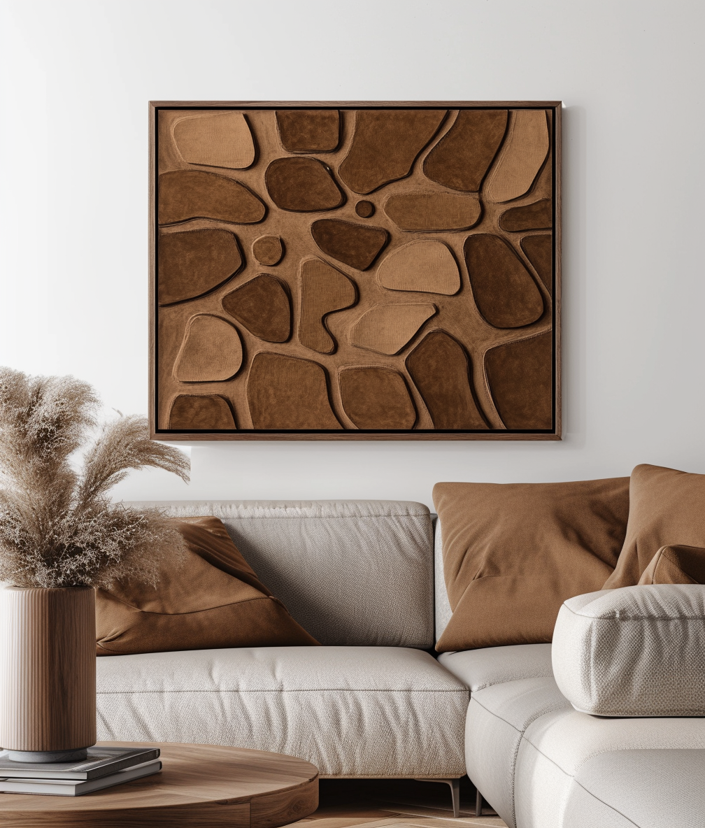 Stoneform – Organic 3D Textured Wall Art in Earth Tones