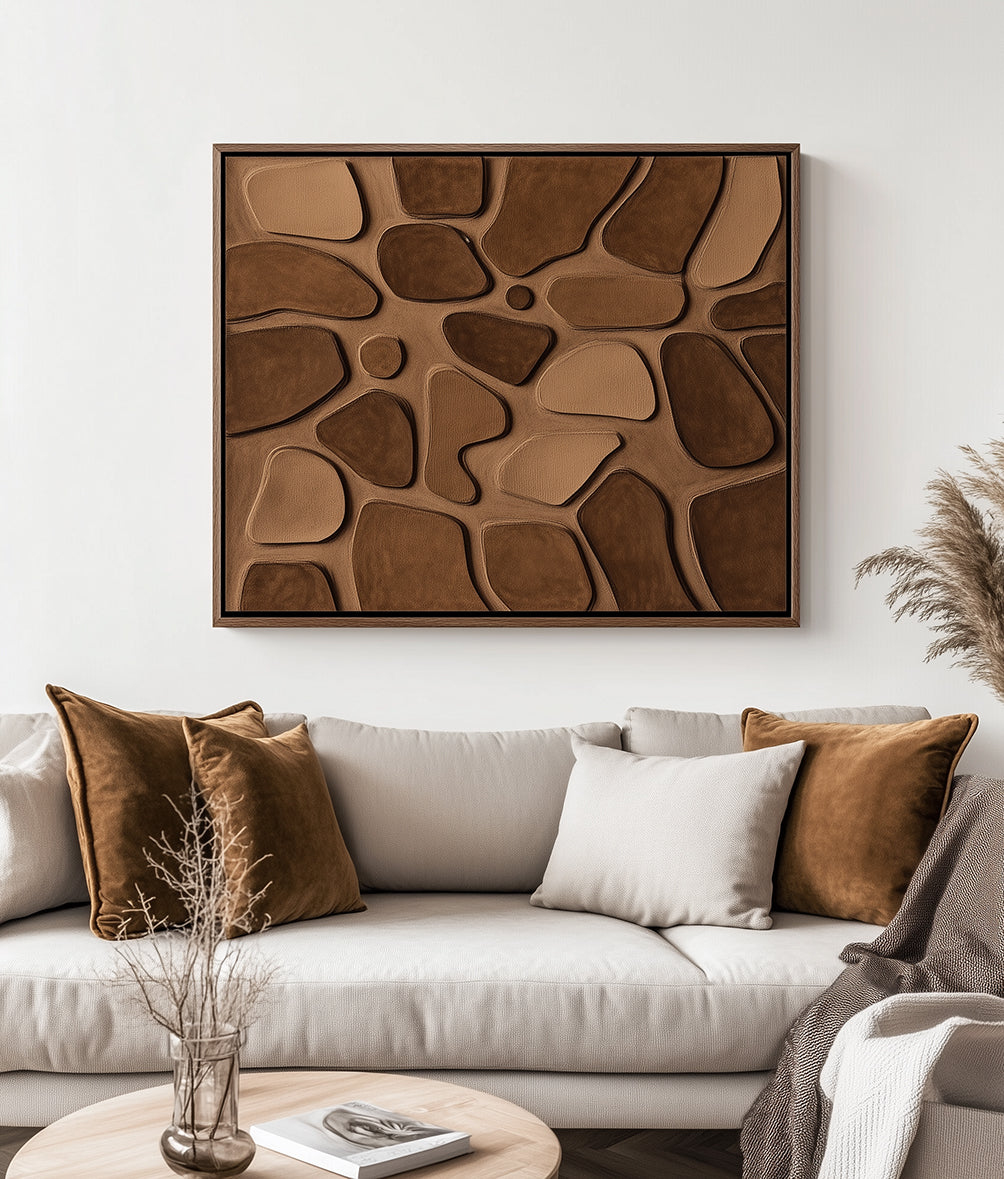 Stoneform – Organic 3D Textured Wall Art in Earth Tones