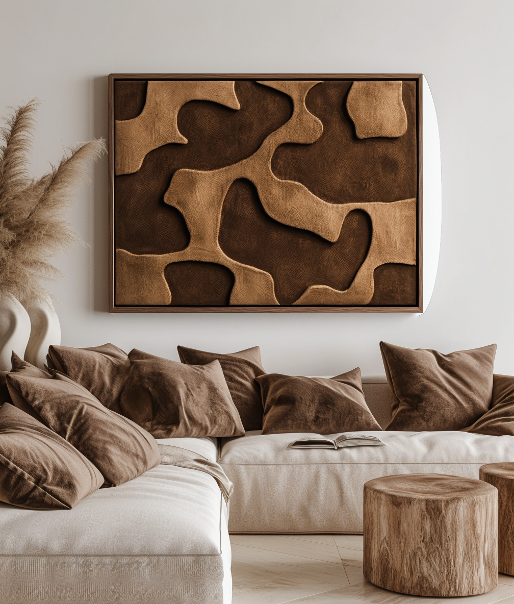 Earthen Flow – 3D Sculptural Abstract Wall Art