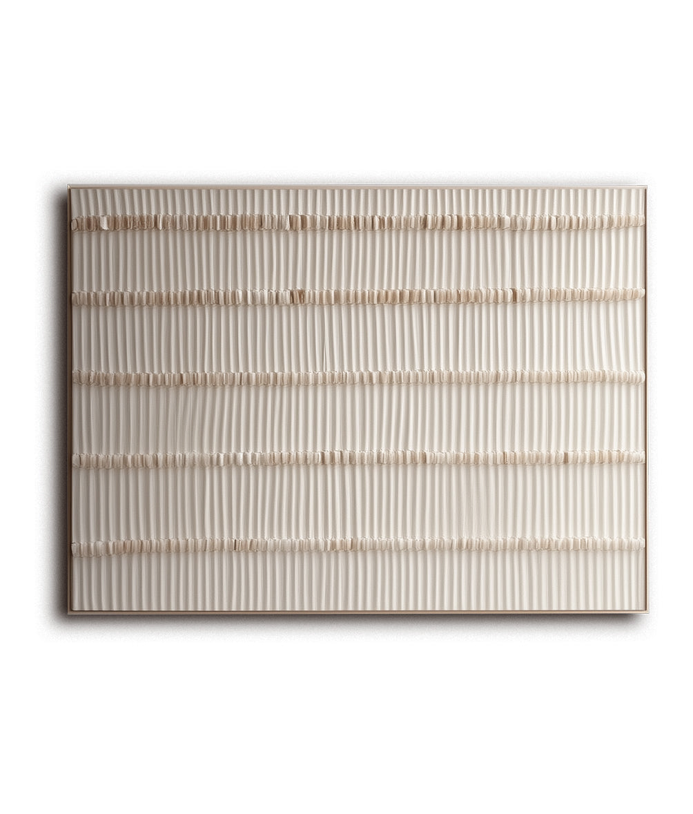 Silent Rhythm – Minimalist 3D Textile-Inspired Wall Art