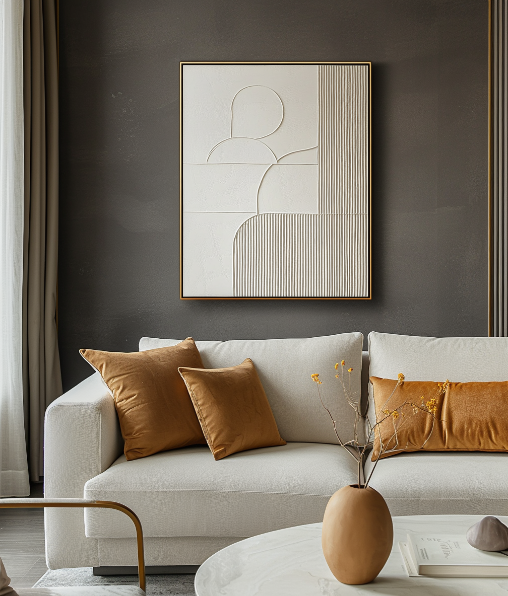 Silent Form – Minimalist 3D Texture Abstract Wall Art