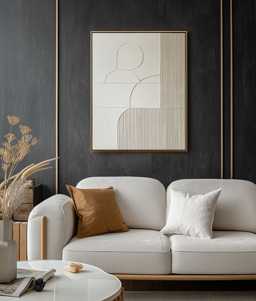 Silent Form – Minimalist 3D Texture Abstract Wall Art