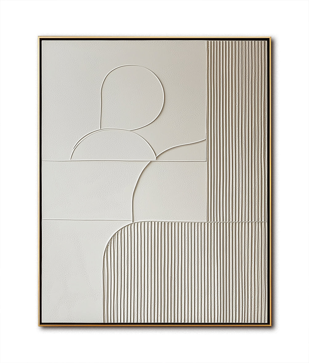 Silent Form – Minimalist 3D Texture Abstract Wall Art