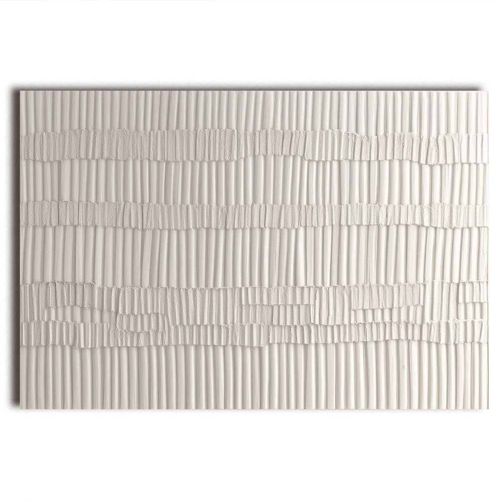 Echo Rhythm Vertical Stripe Textured Wall Art Abstract Minimalist Canvas