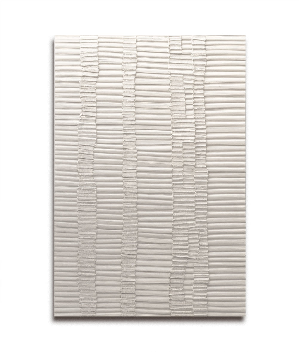Echo Rhythm Vertical Stripe Textured Wall Art Abstract Minimalist Canvas