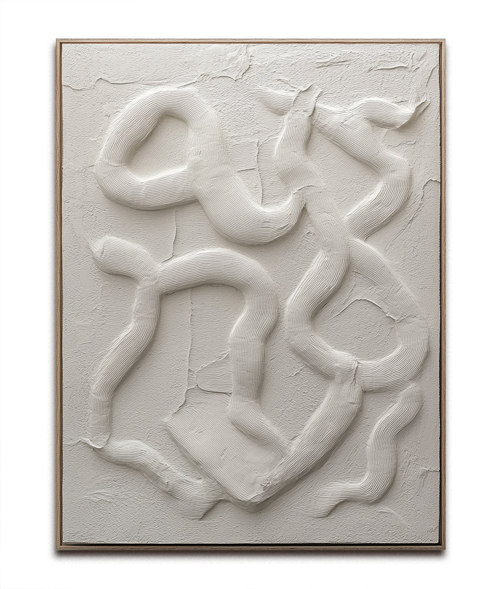 Pulse Flow - Vertical 3D Textured Wall Art Minimalist Wabi-Sabi Canvas