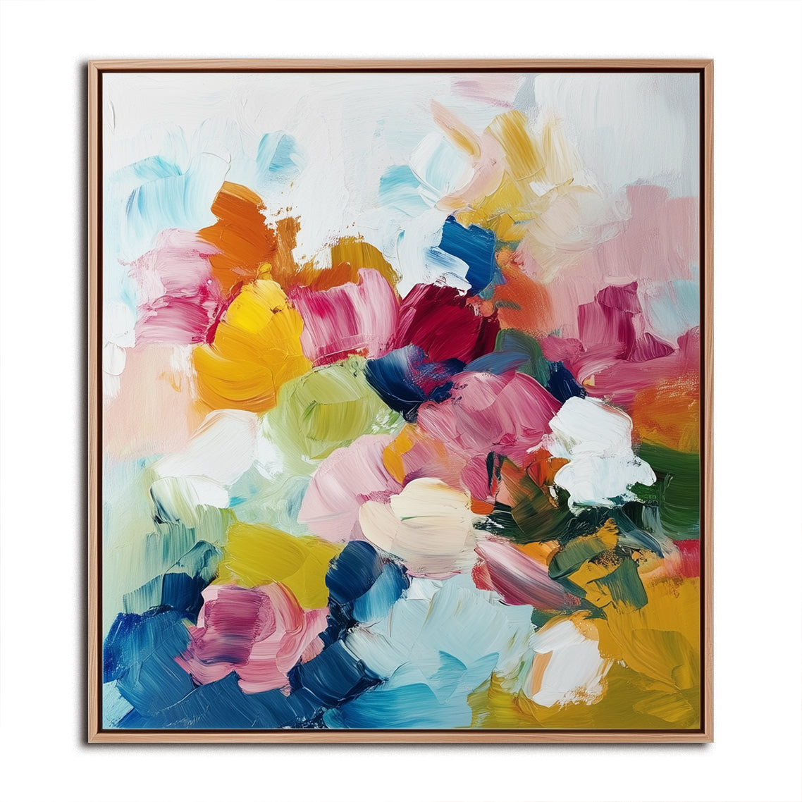 Color Rush - Colorful Abstract Floral Canvas Art Modern Flower Wall Painting