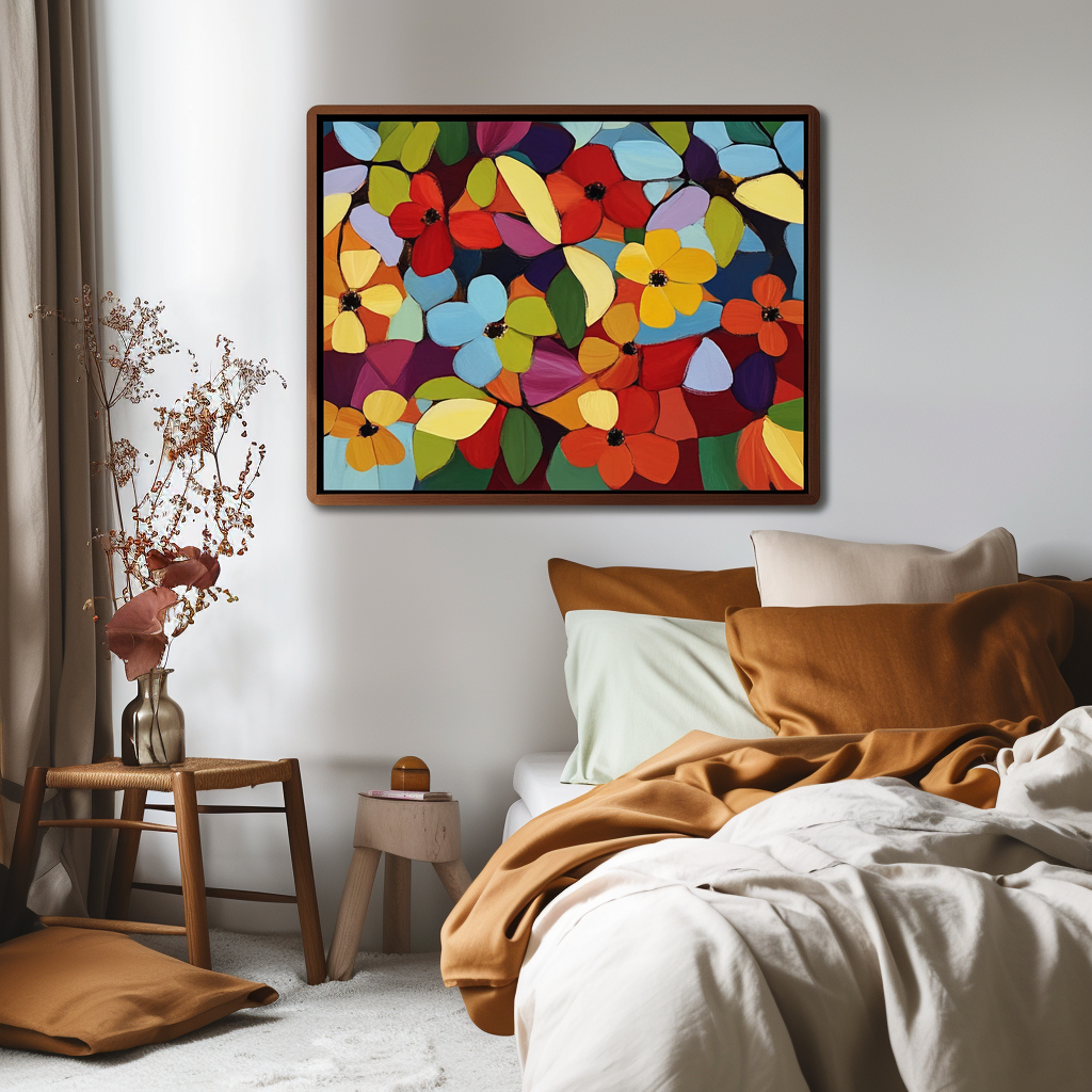 Joy in Bloom – Playful Abstract Flower Color Patchwork