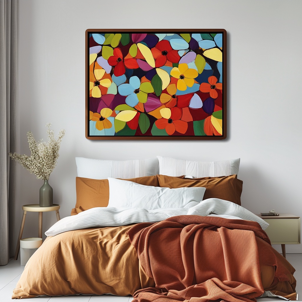 Joy in Bloom – Playful Abstract Flower Color Patchwork