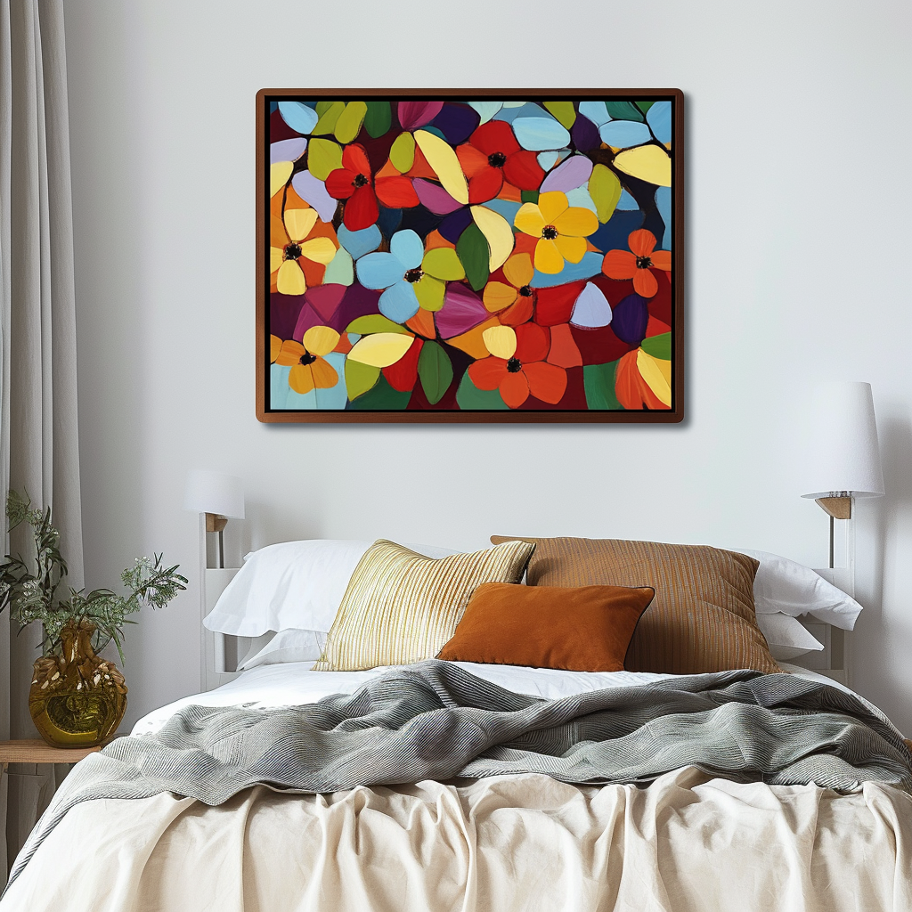 Joy in Bloom – Playful Abstract Flower Color Patchwork