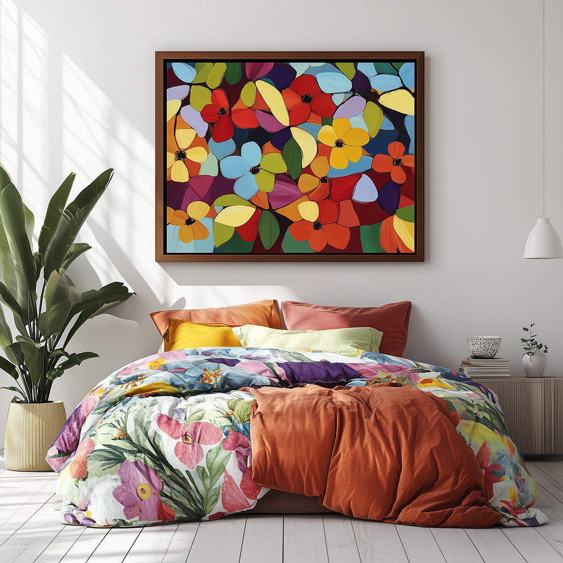 Joy in Bloom – Playful Abstract Flower Color Patchwork
