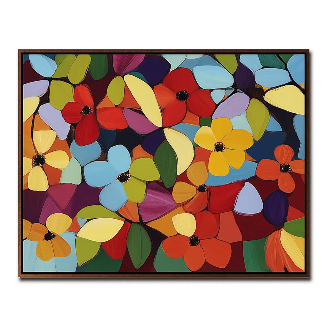 Joy in Bloom – Playful Abstract Flower Color Patchwork