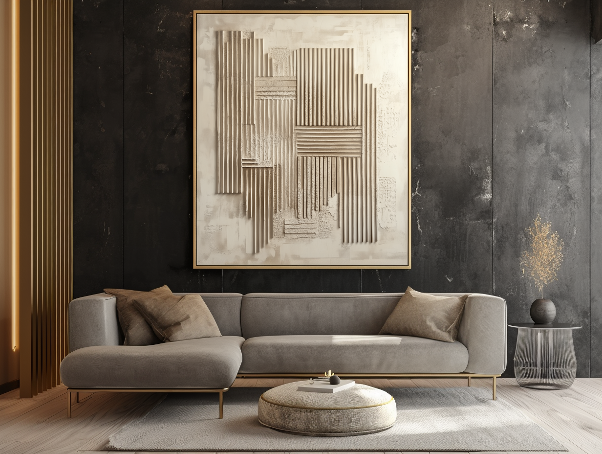 Urban Texture – Neutral Geometric Textured Wall Art Canvas