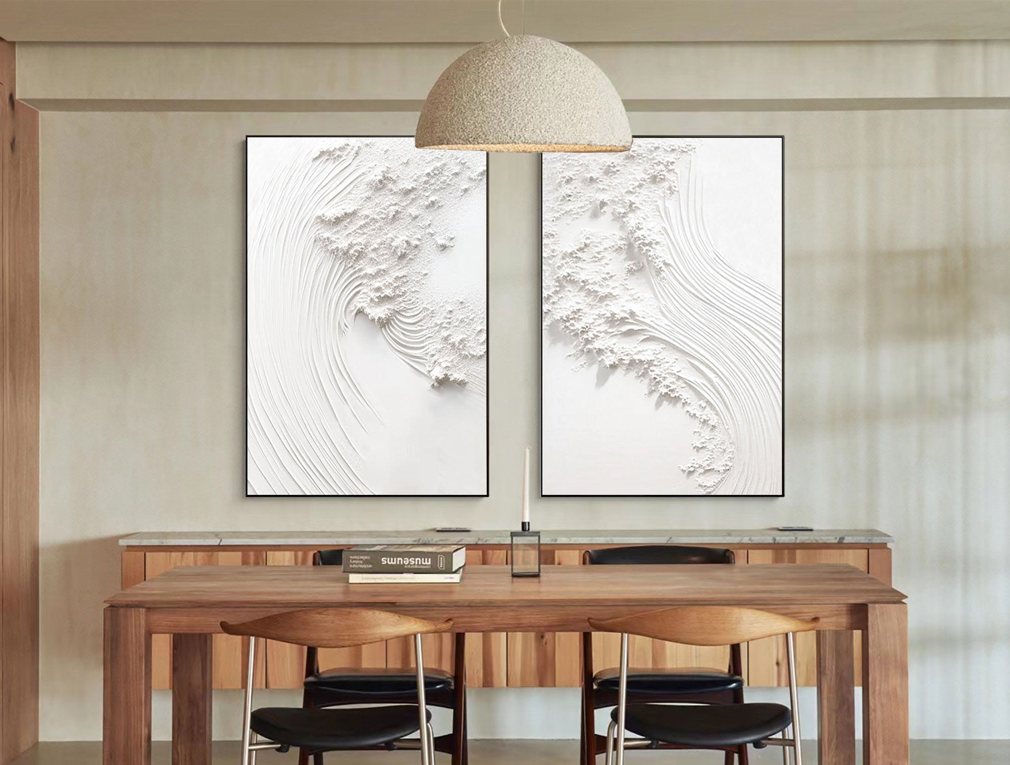 Flowing Serenity: Dual Canvas Set