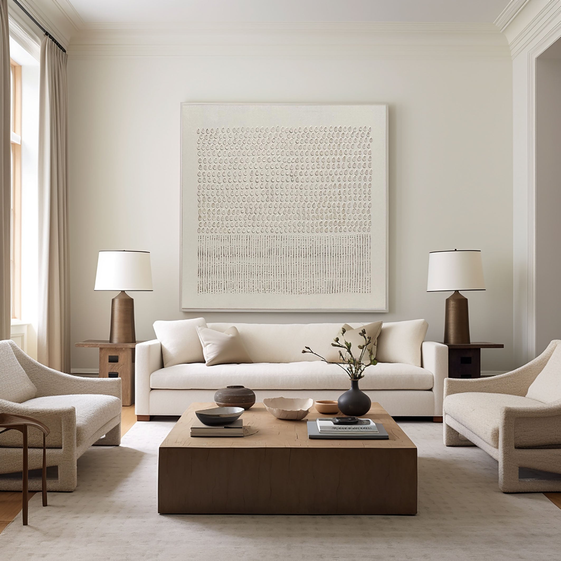 Textured Rhythm: Modern Minimalist Canvas Art