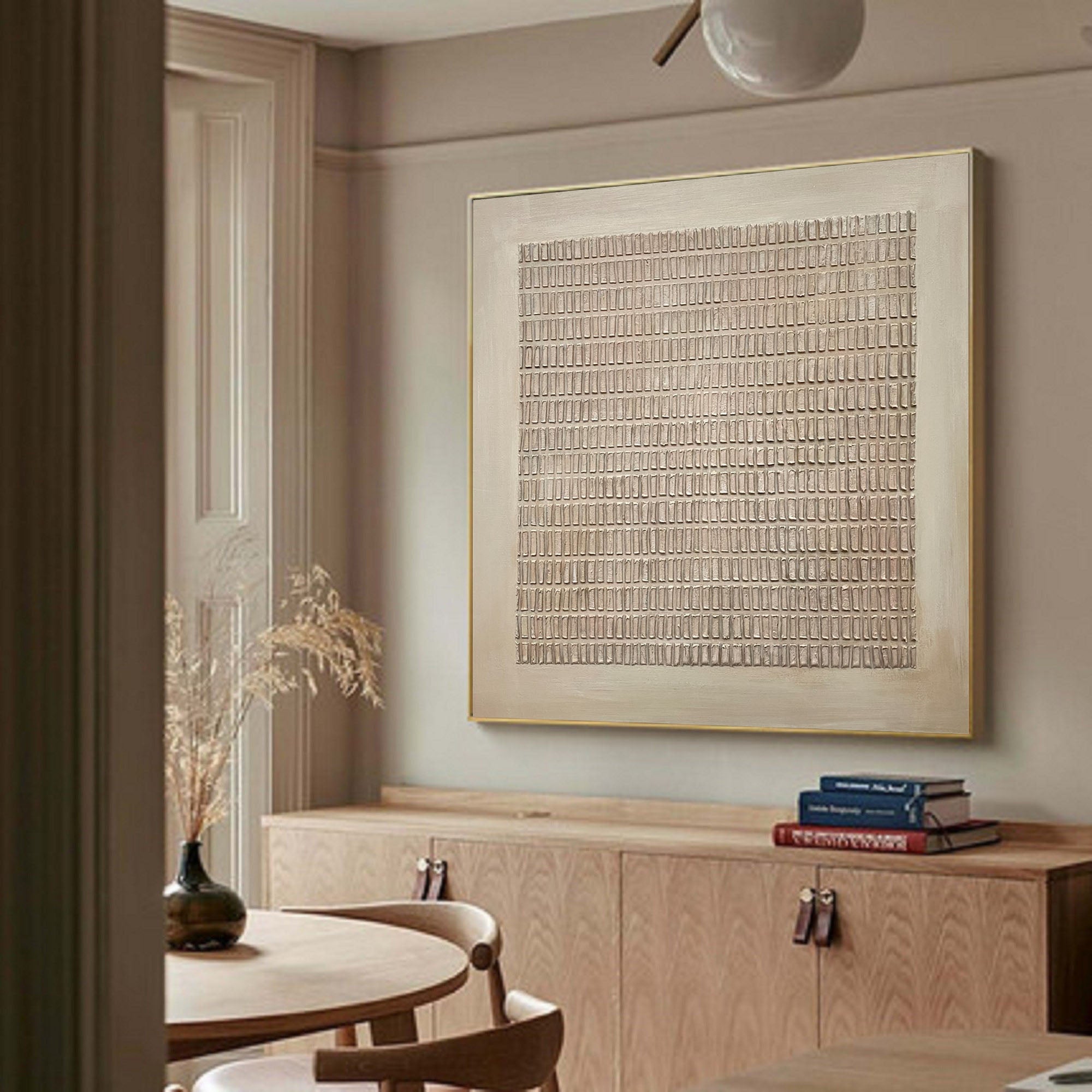 Ethereal Grid: Abstract Canvas Art