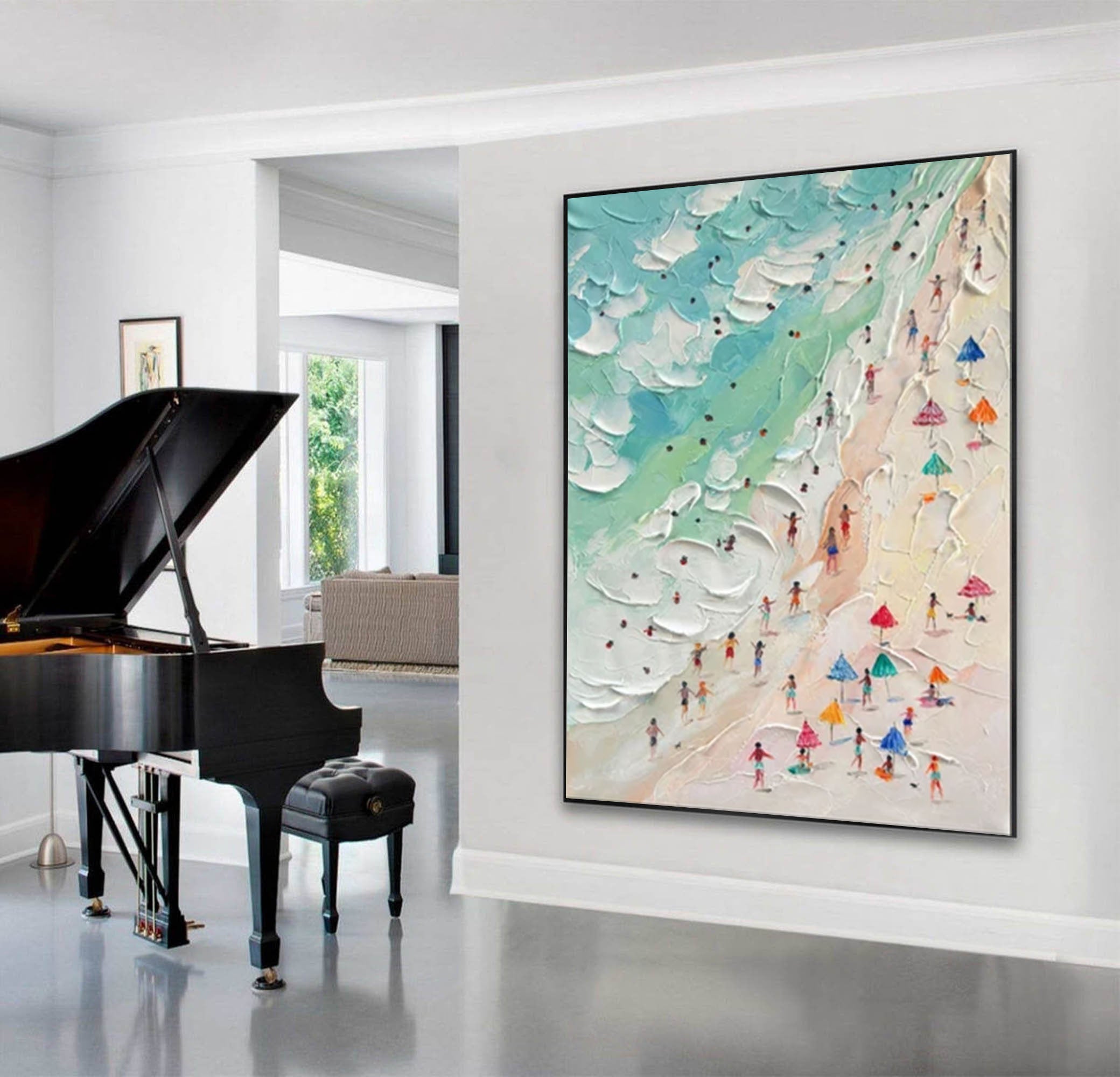 Beach Bliss: Vibrant Coastal Canvas