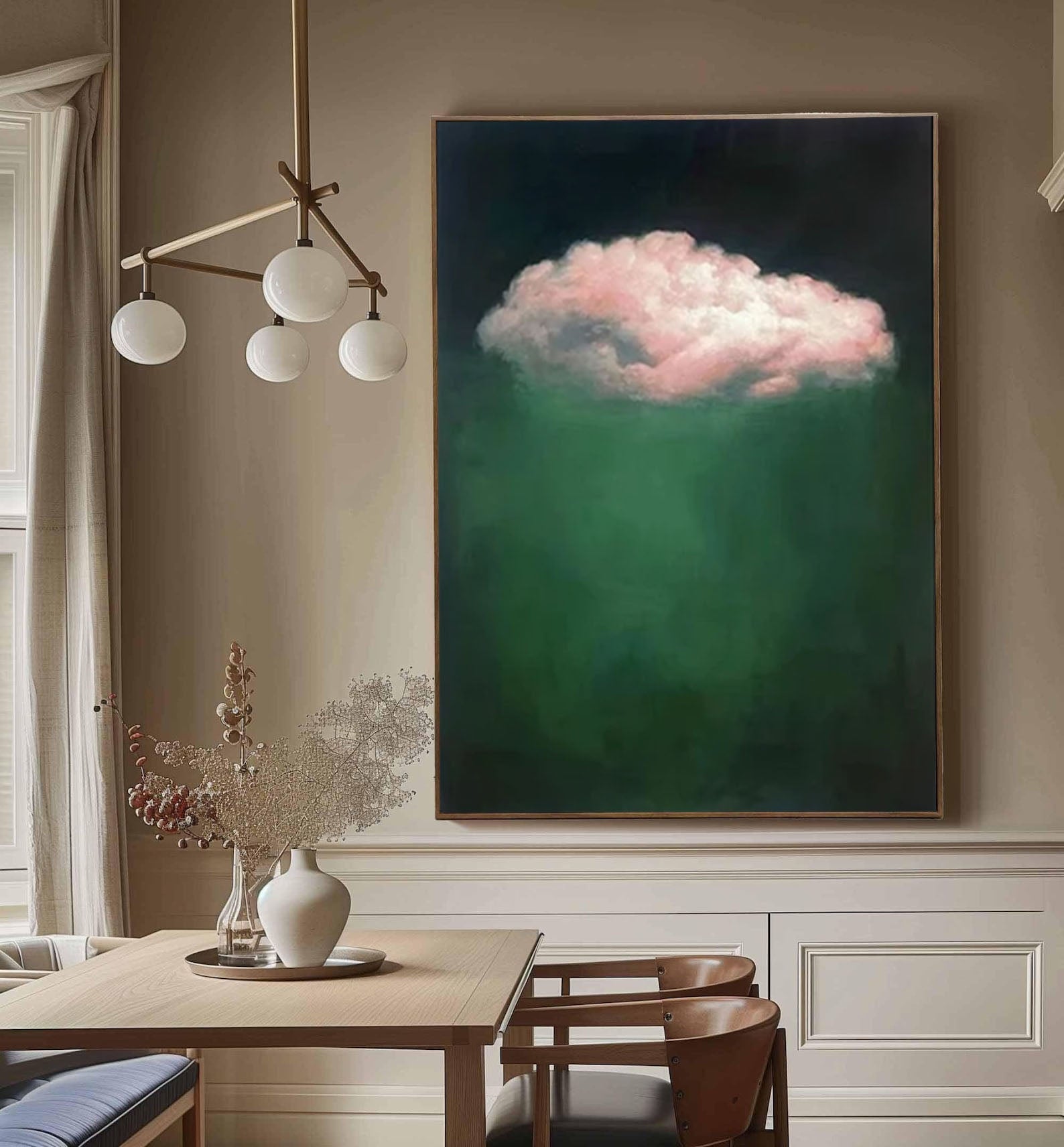 Blush Cloud: Dreamy Sky Art