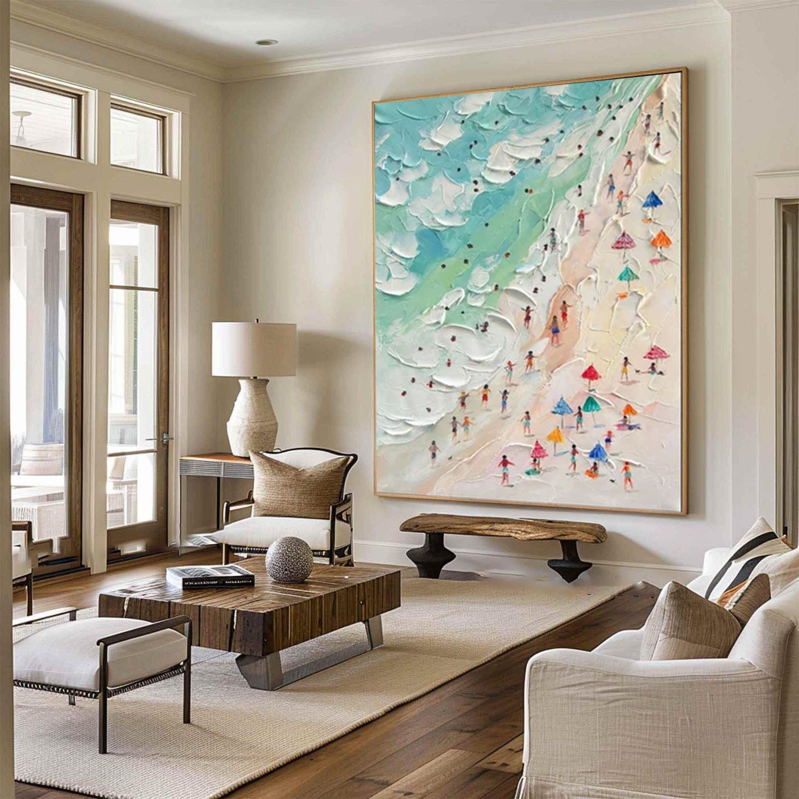 Beach Bliss: Vibrant Coastal Canvas