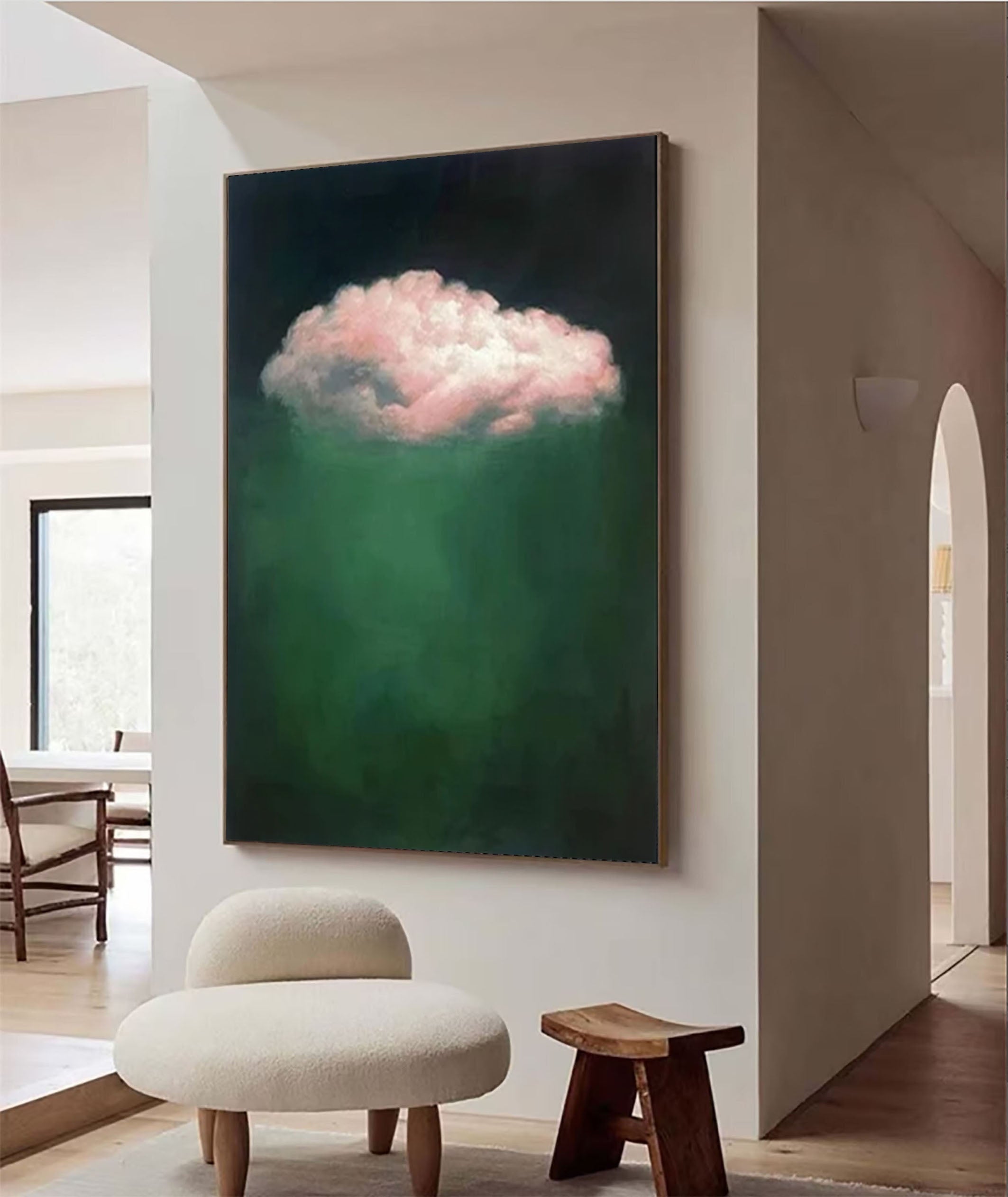 Blush Cloud: Dreamy Sky Art