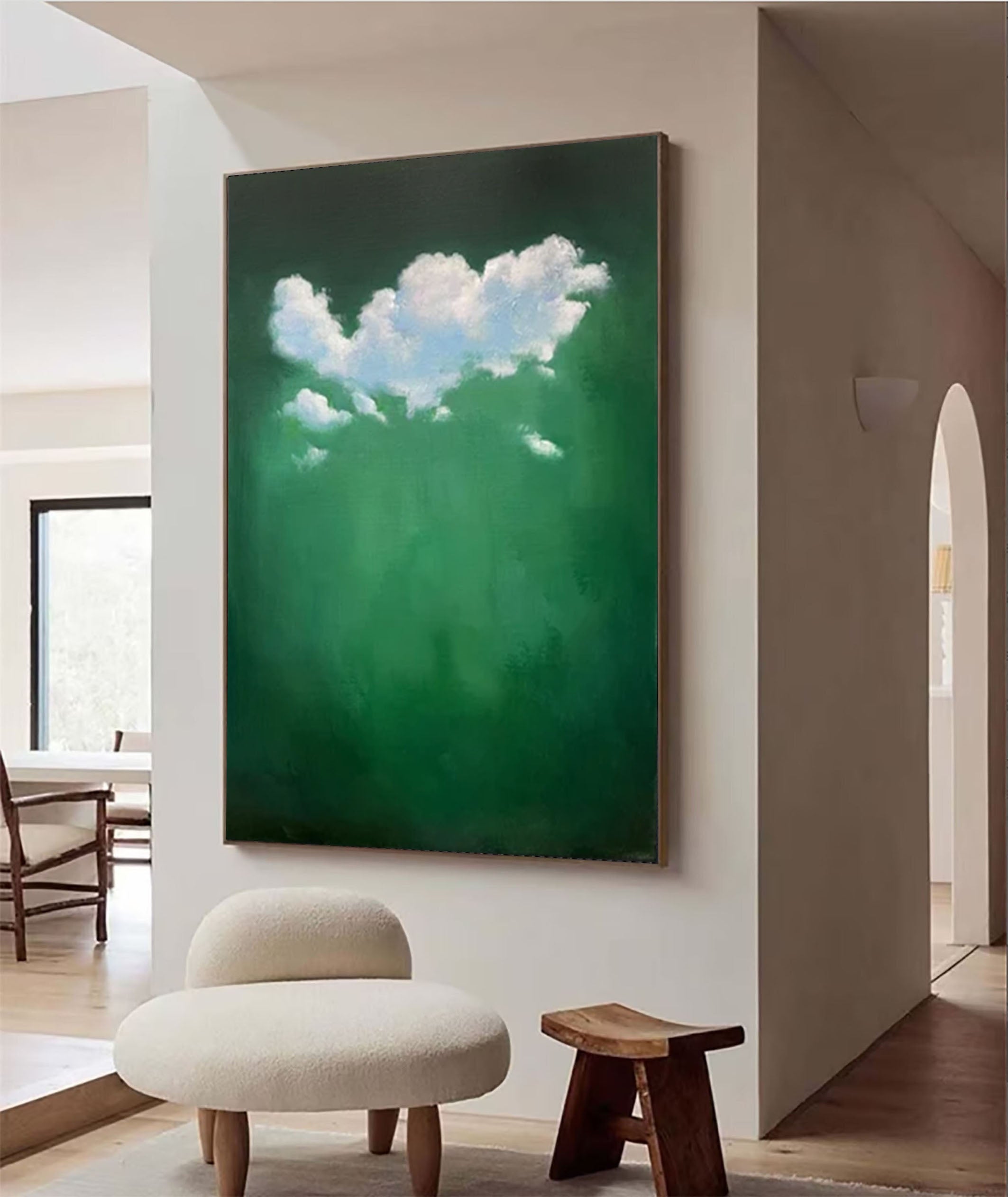 Emerald Skies: Cloudscape Art