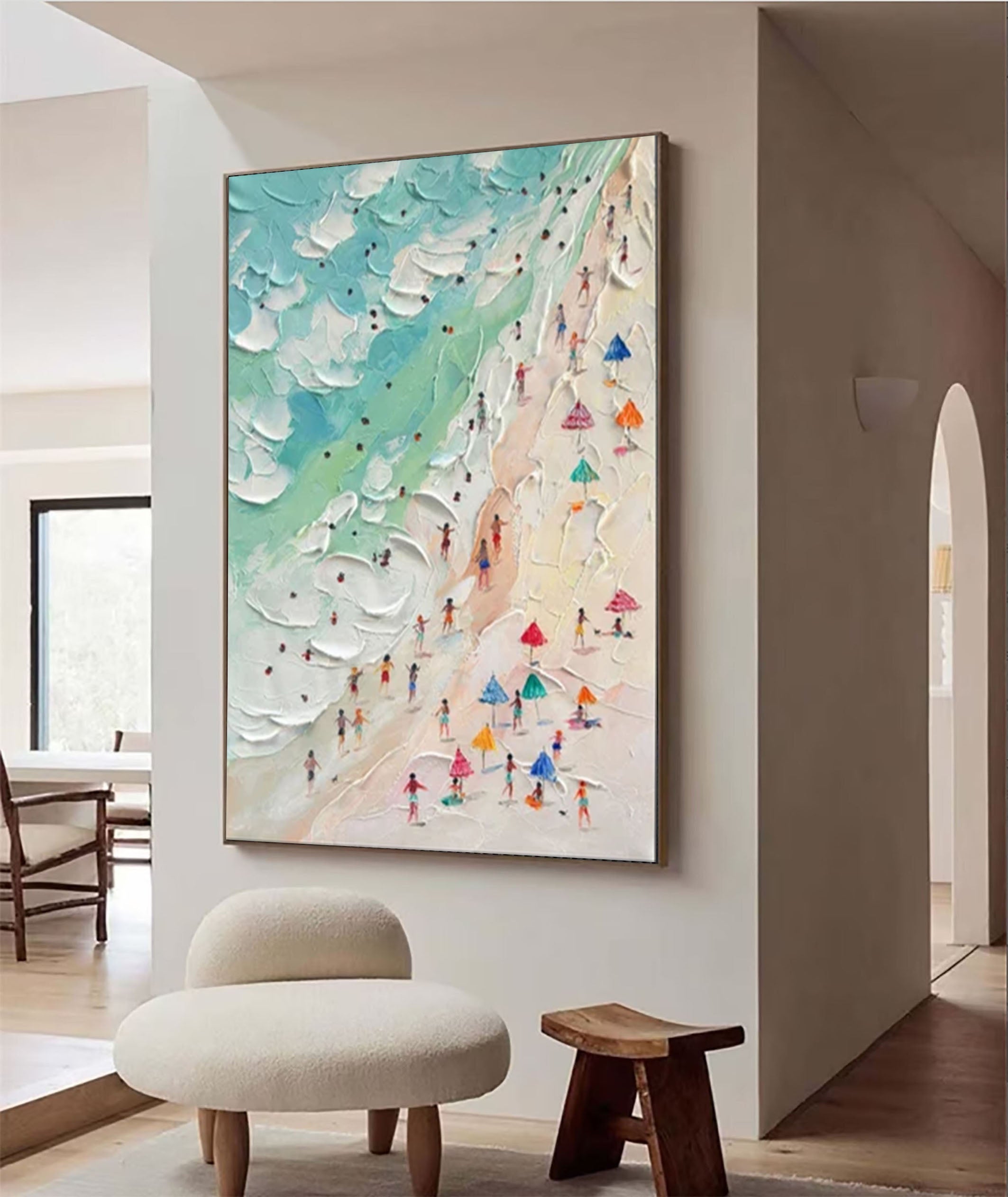 Beach Bliss: Vibrant Coastal Canvas