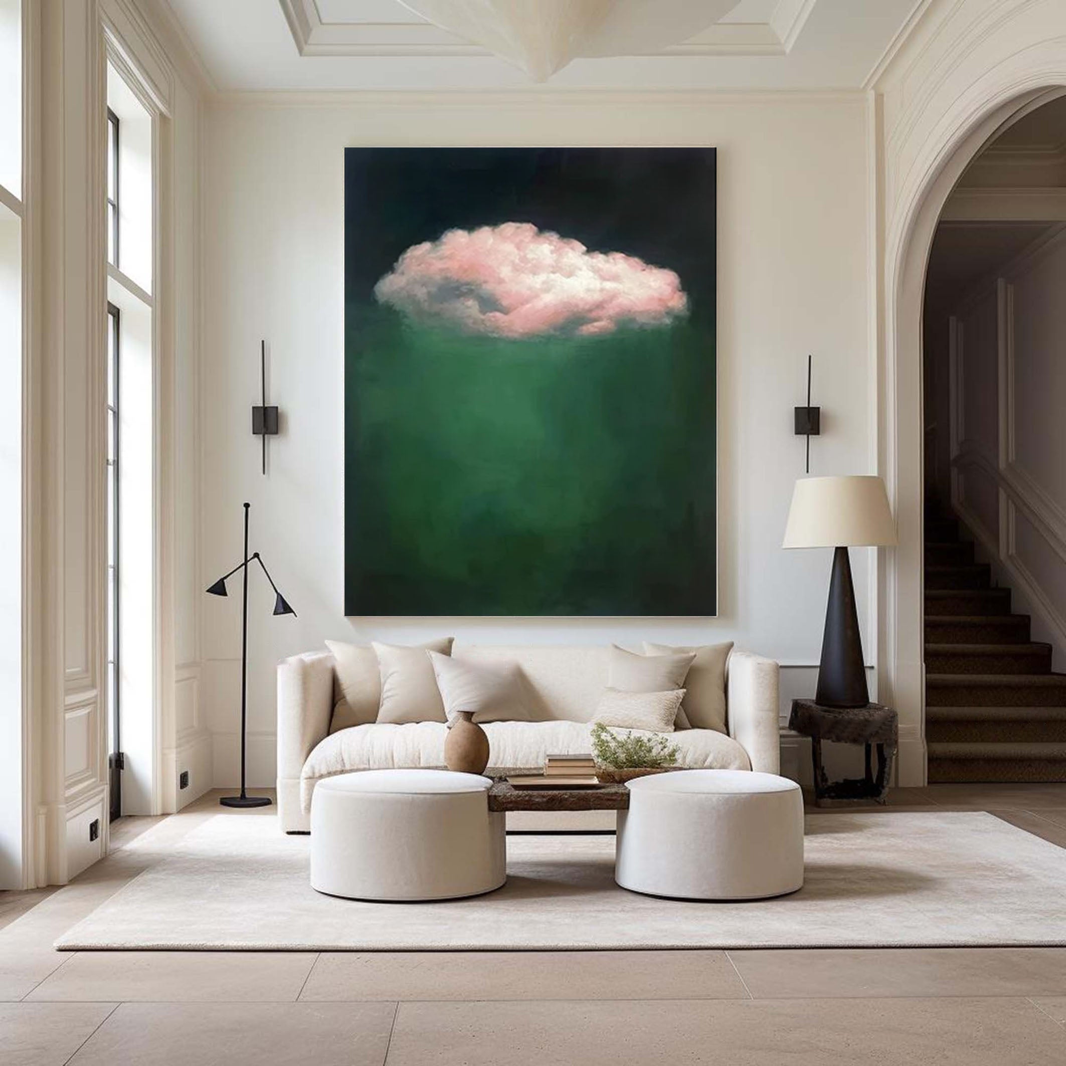 Blush Cloud: Dreamy Sky Art