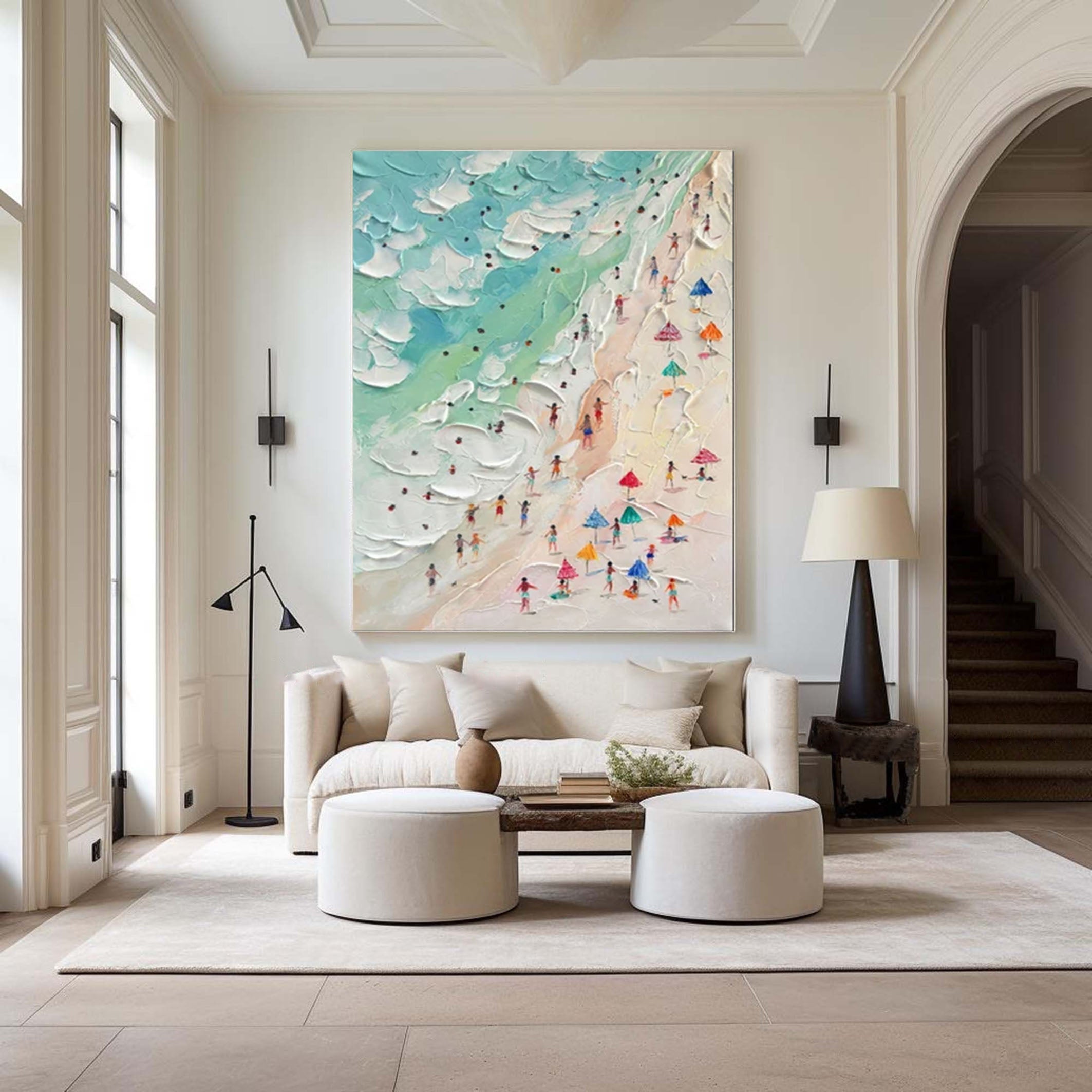 Beach Bliss: Vibrant Coastal Canvas