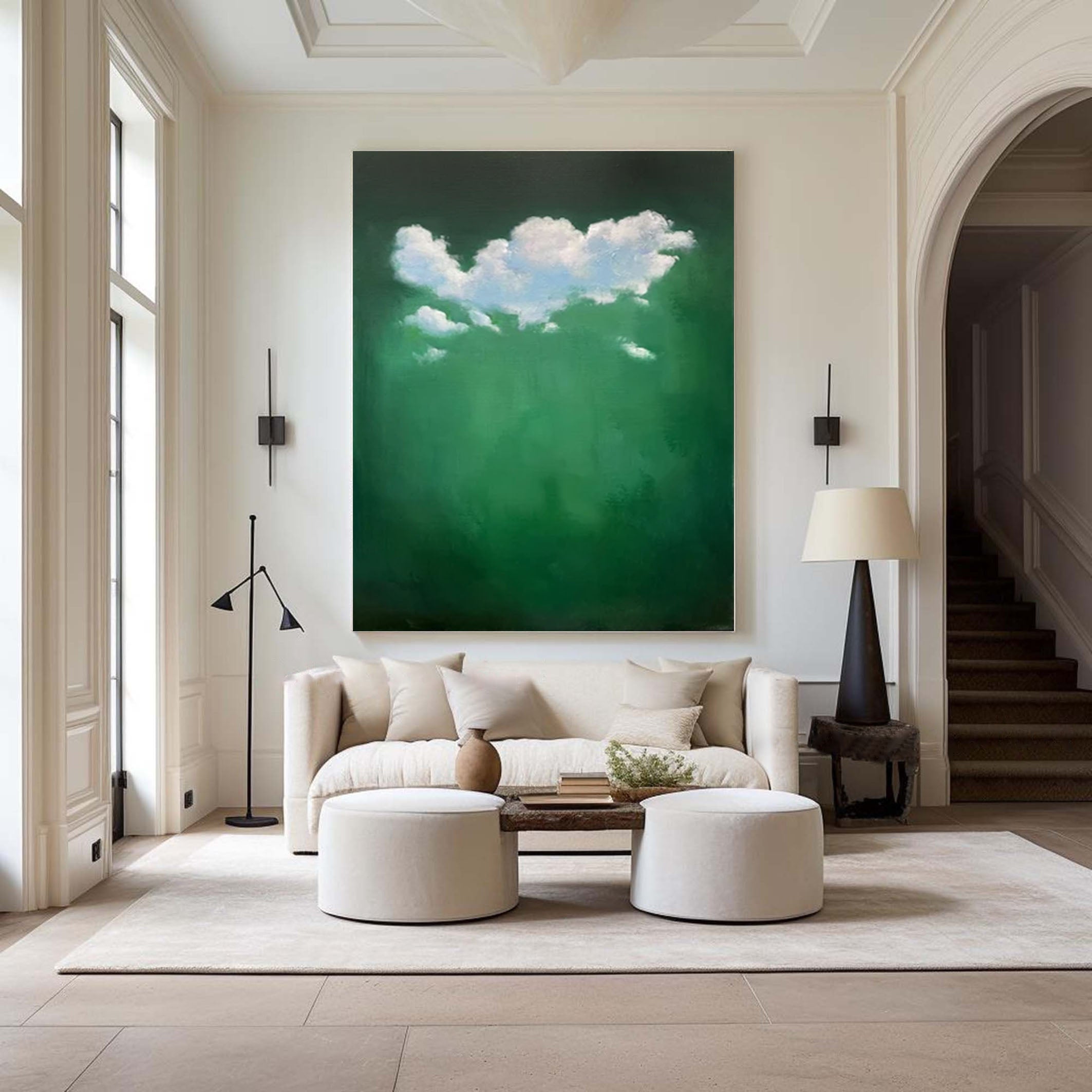 Emerald Skies: Cloudscape Art