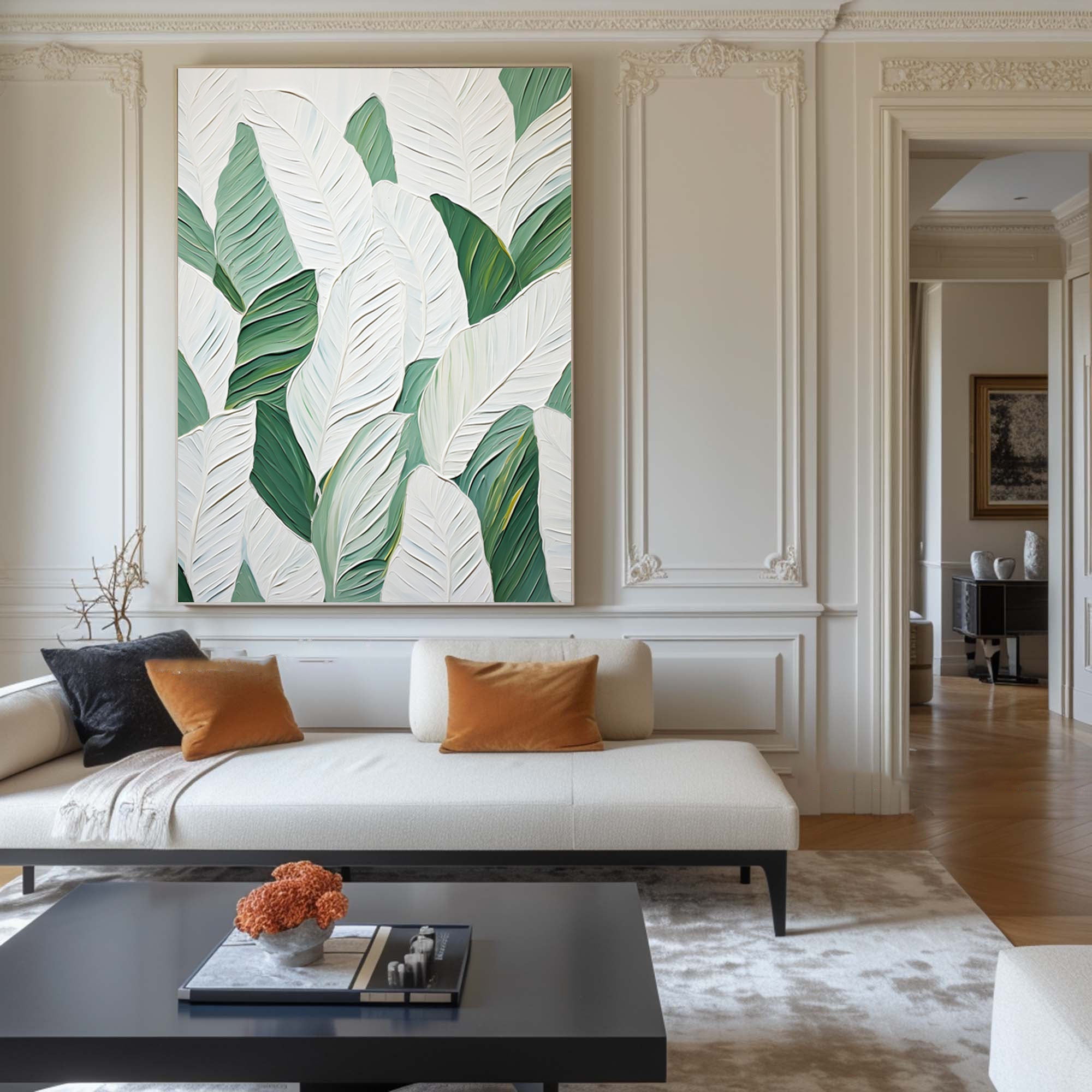 Verdant Canopy: Leafy Canvas Art