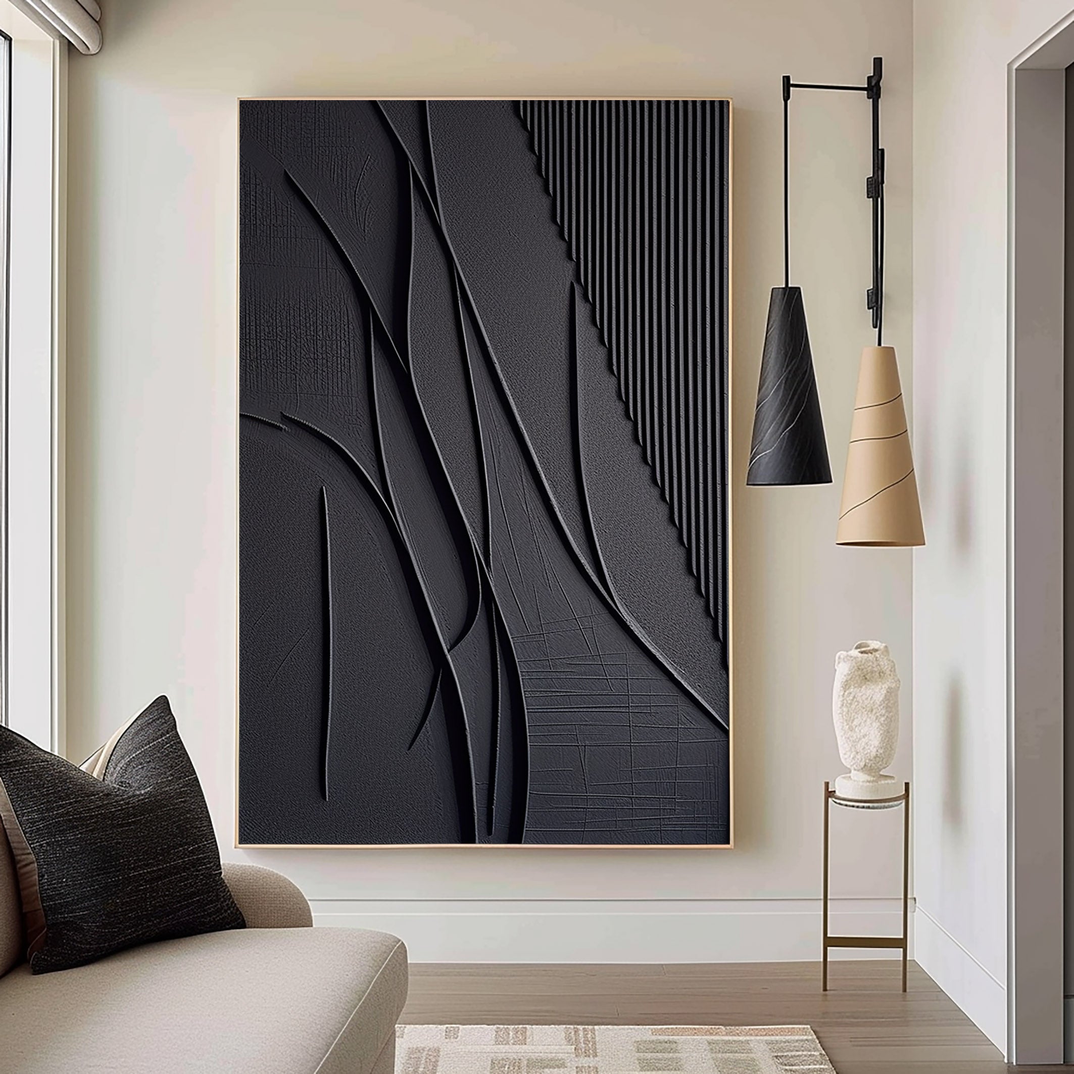 Black Minimalist Painting #BM 009